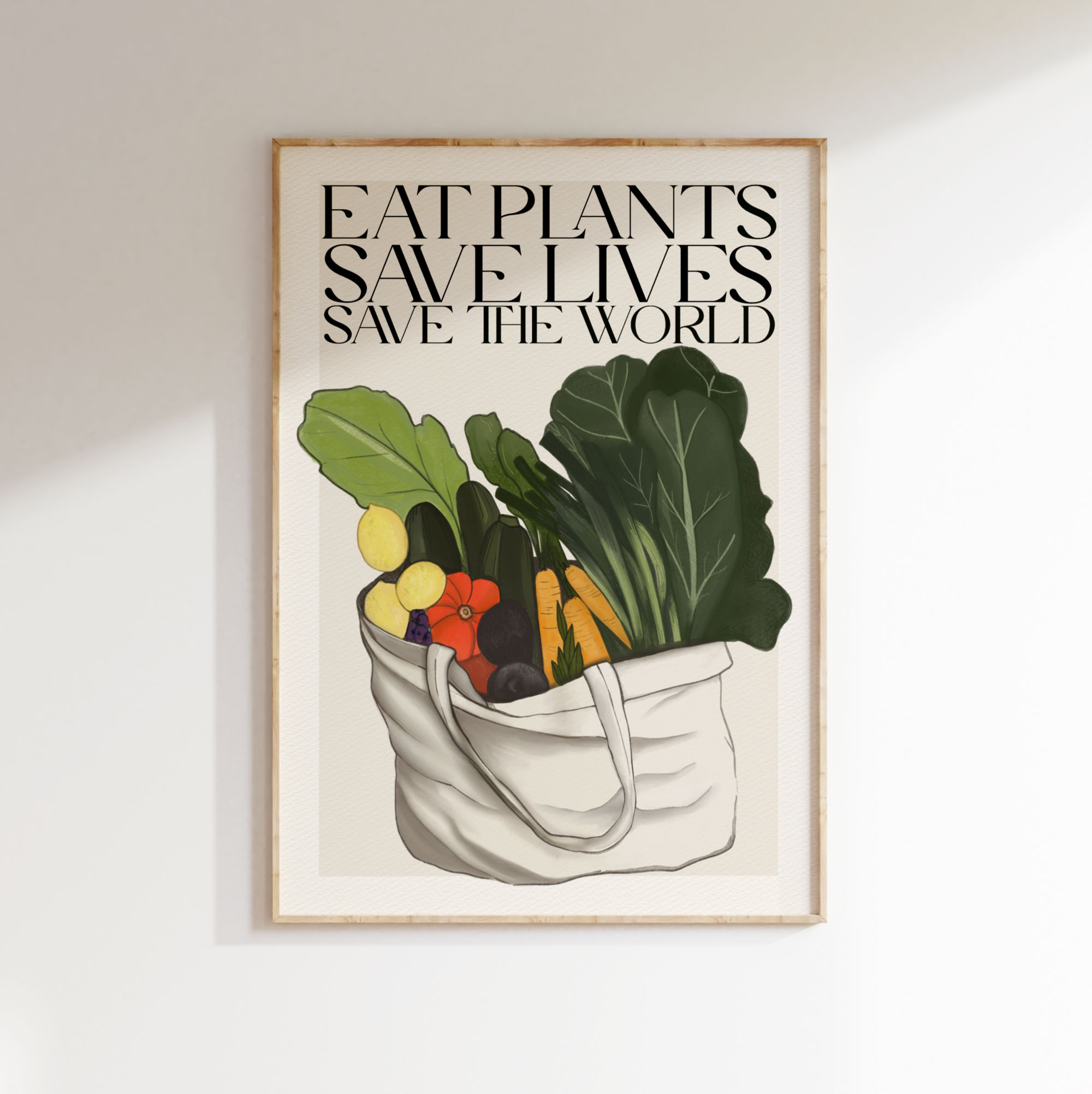 Set personalizzabile 3 stampe murali Vegan