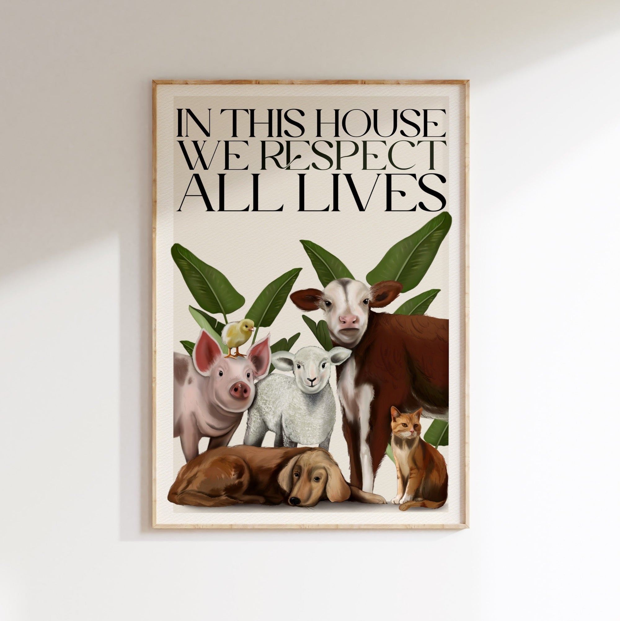 Stampa Vegan "In this house we respect all lives"