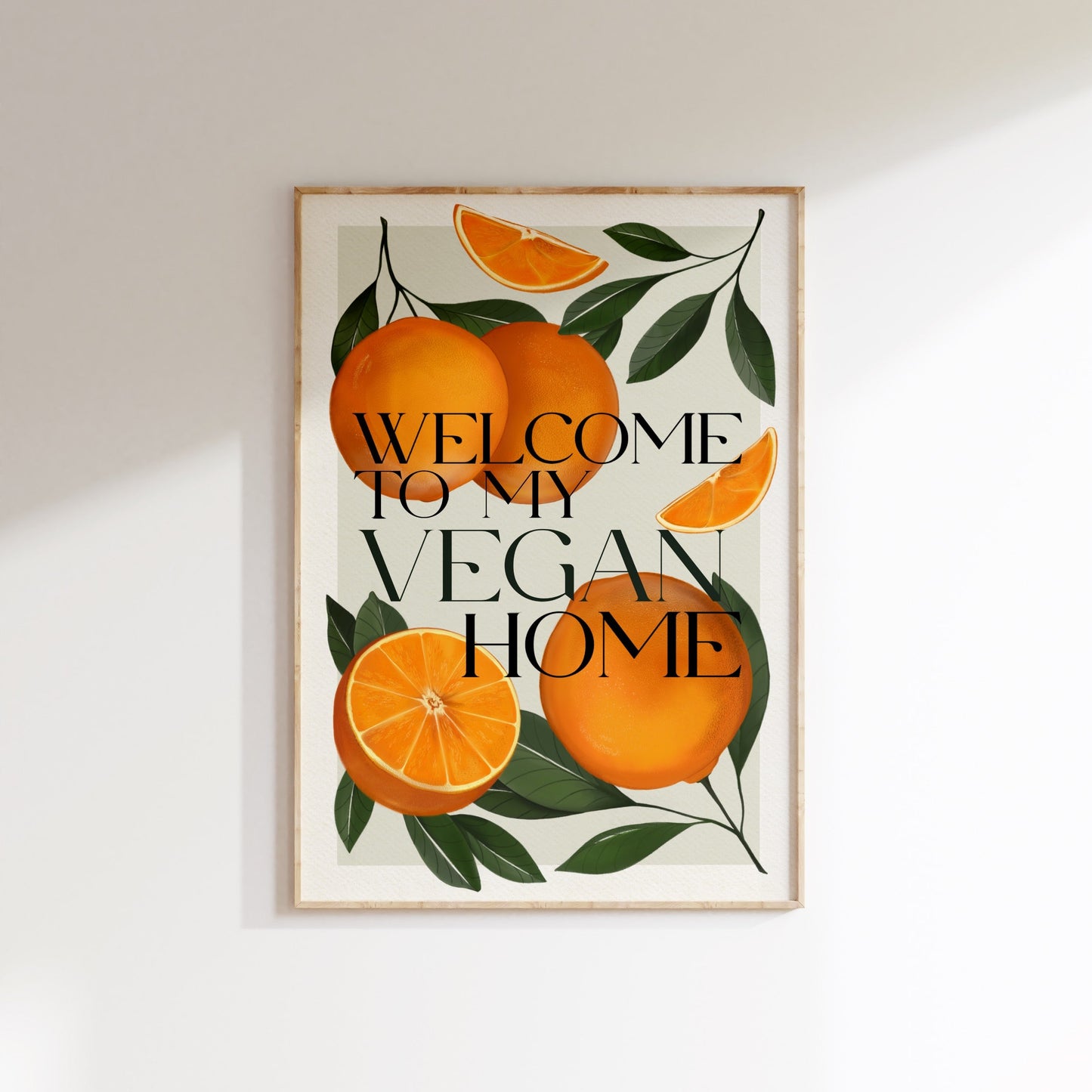 Vegan print "Welcome to my vegan home"