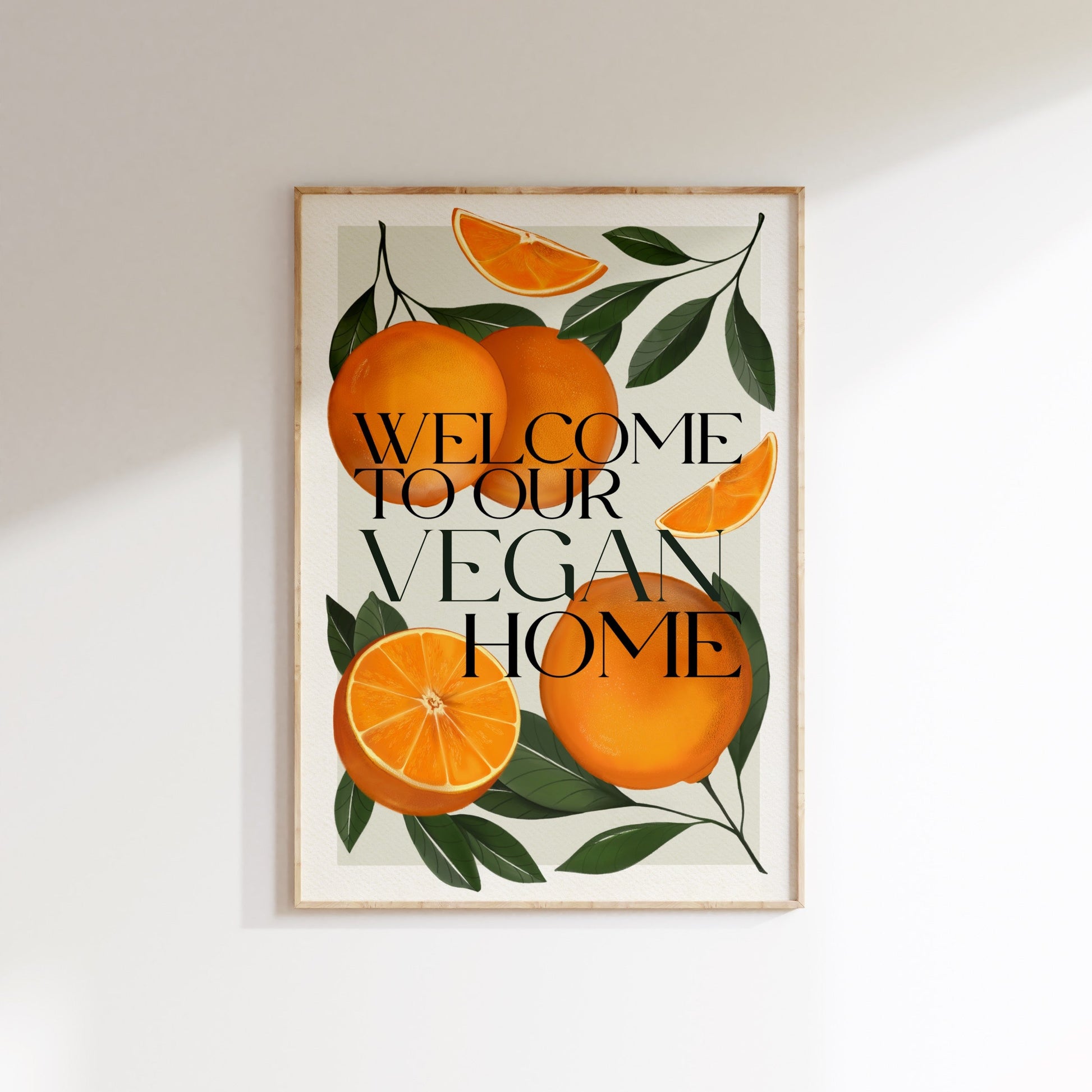 Stampa Vegan "Welcome to our vegan home" Arance