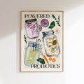 Vegan print "Powered by plants"