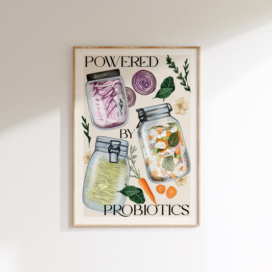 Stampa Vegan "Powered by probiotics"