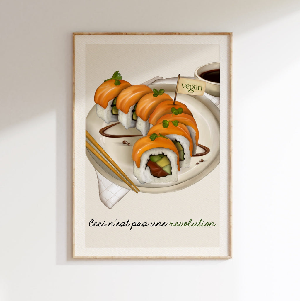 Stampa Vegan "Ceci n'est pas une révolution" Sushi