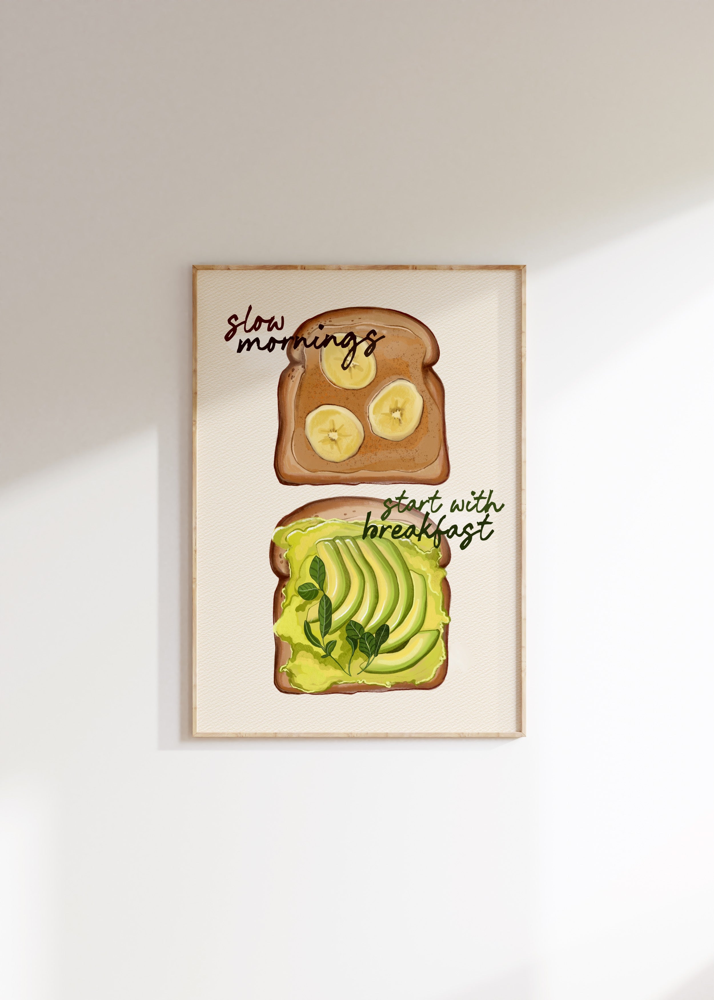 Stampa Nourish "Slow mornings start with breakfast"