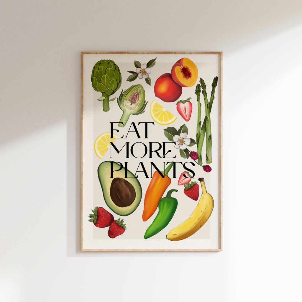 Stampa Vegan "Eat more plants" Estate