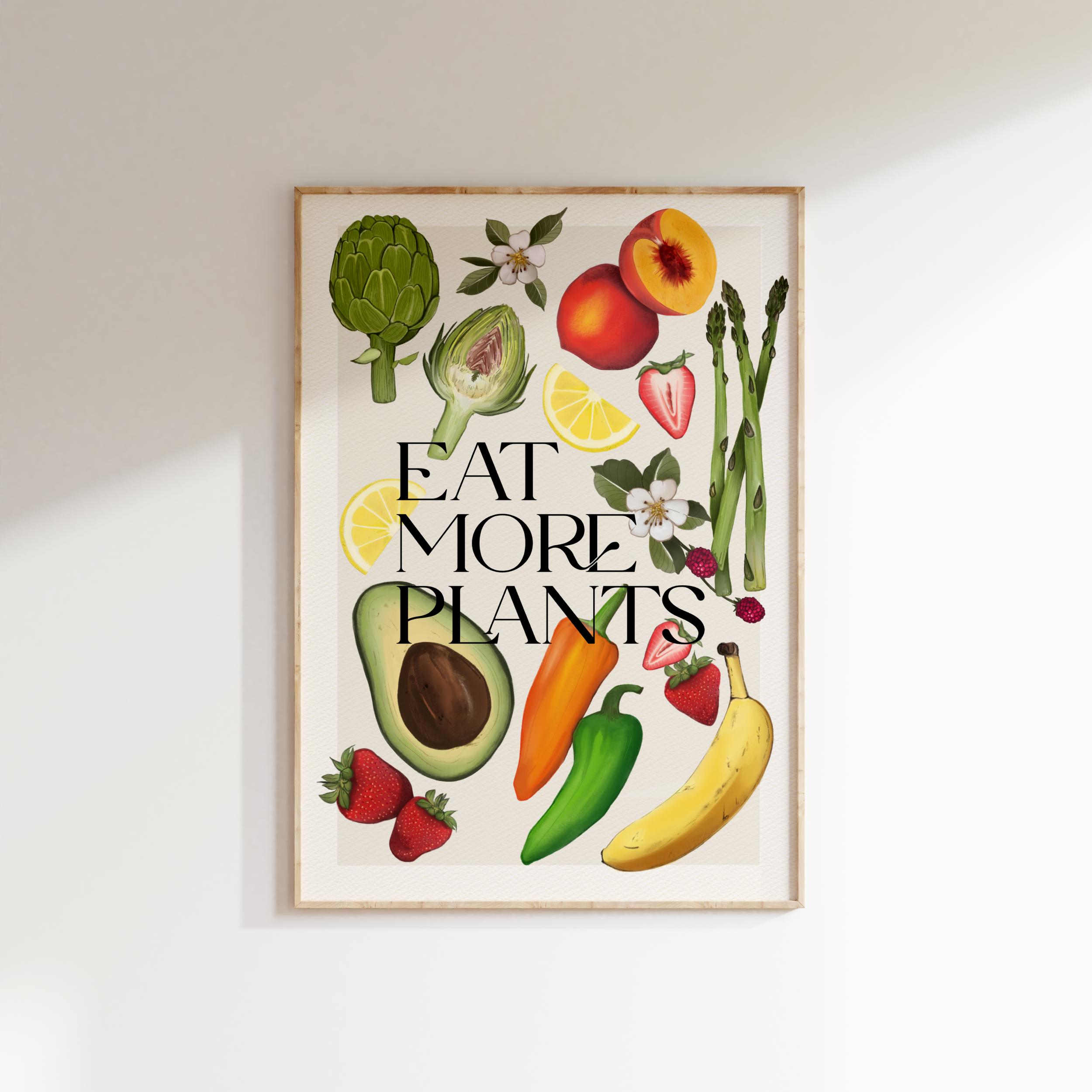 Stampa Vegan "Eat more plants" Estate