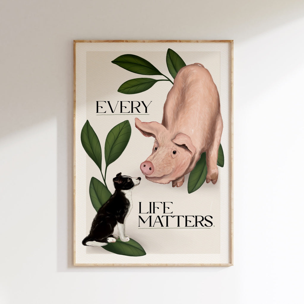 Stampa Vegan "Every life matters."
