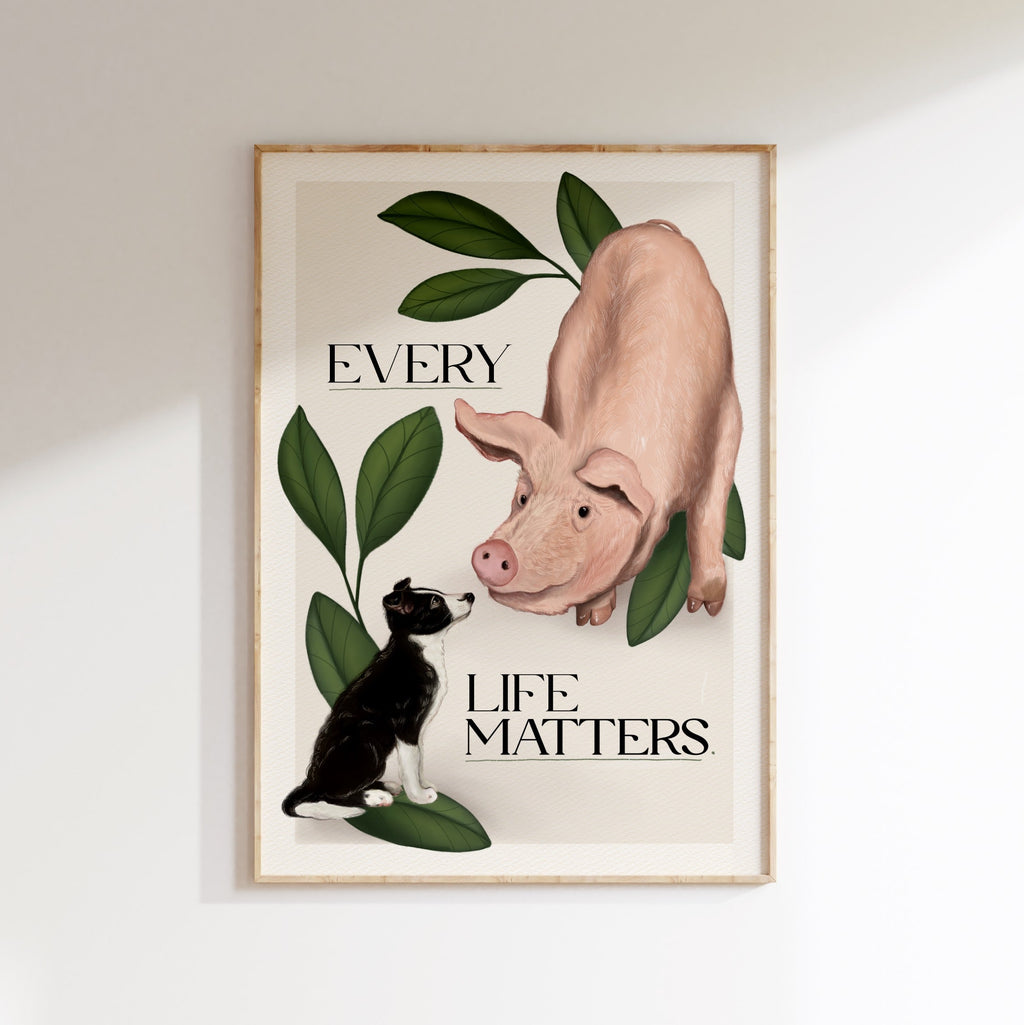 Stampa Vegan "Every life matters."
