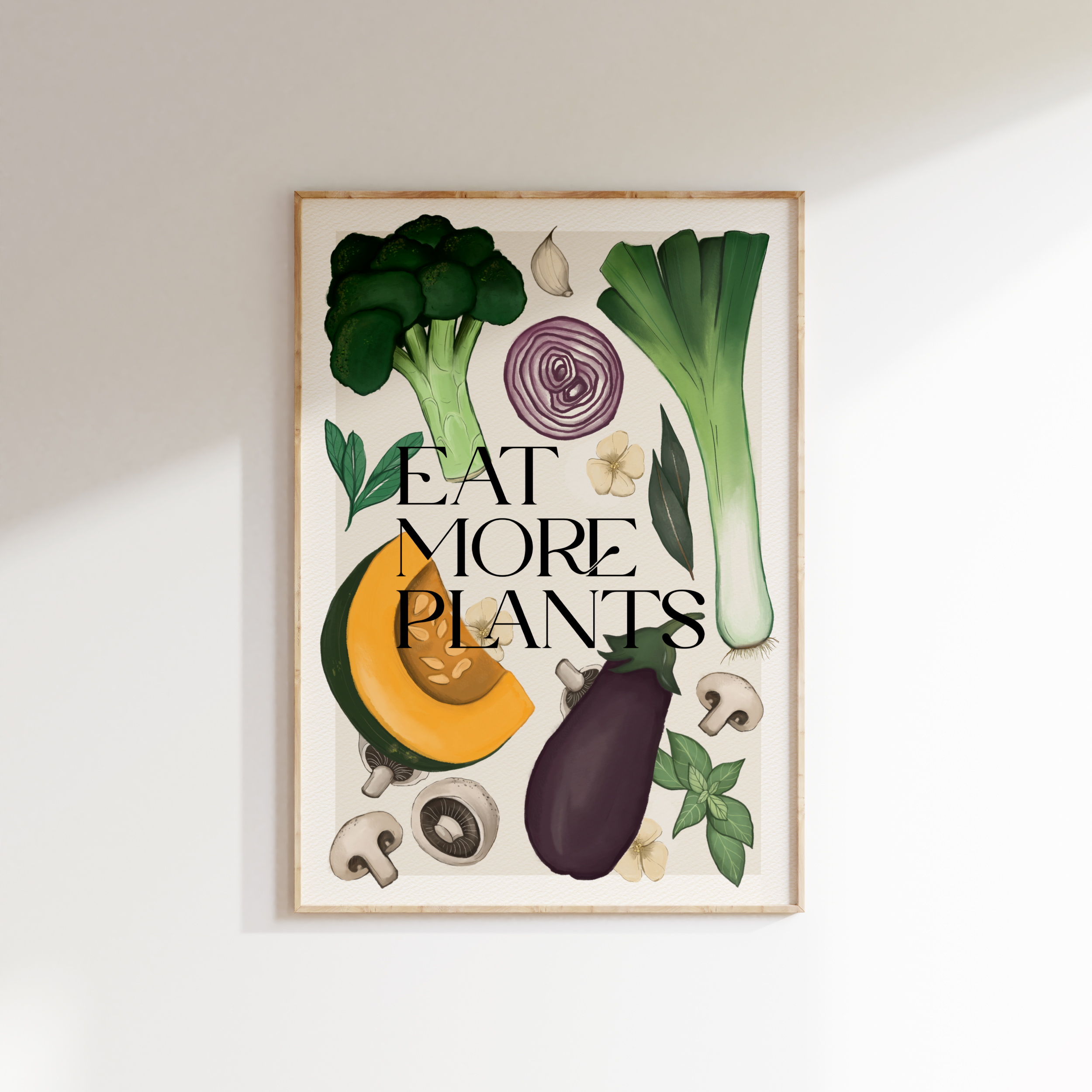 Stampa Vegan "Eat more plants" Inverno
