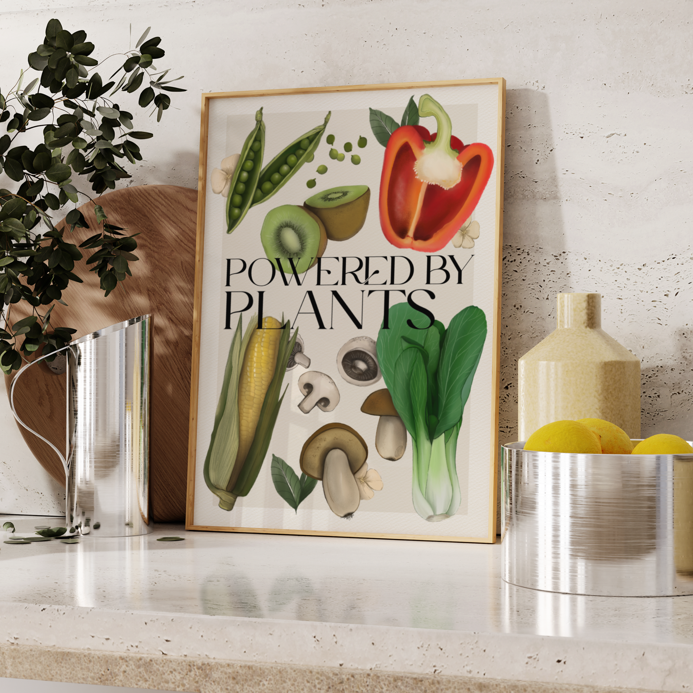 Stampa Vegan "Powered by plants"