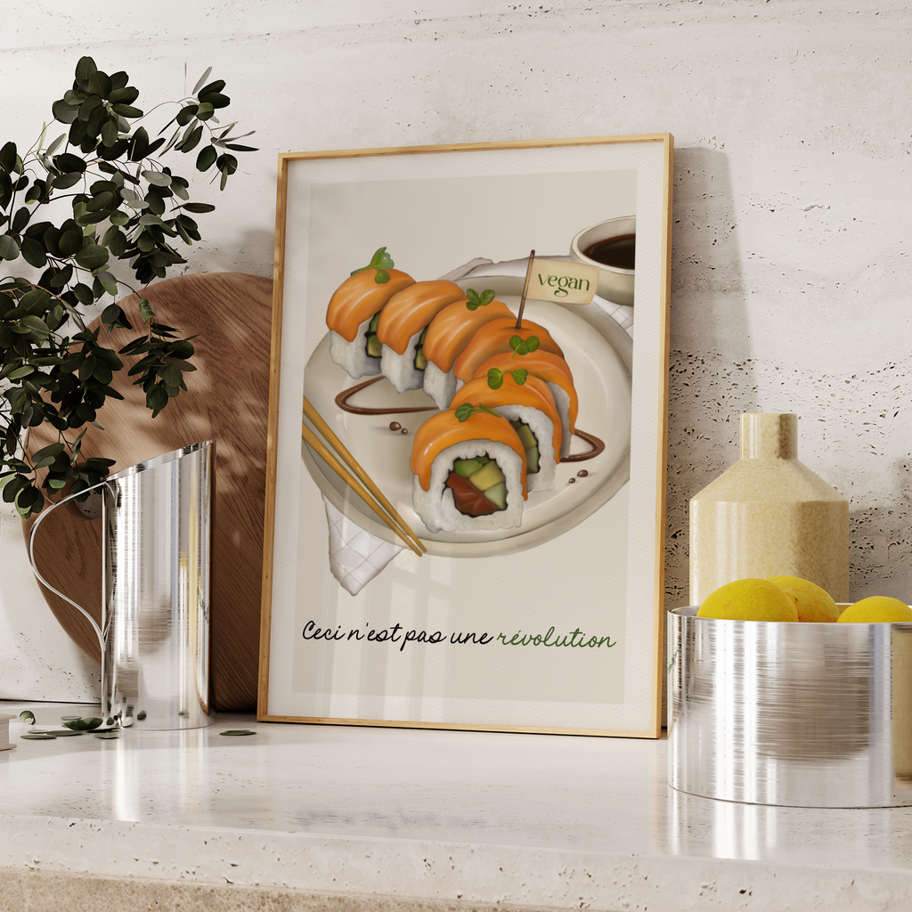 Stampa Vegan "Ceci n'est pas une révolution" Sushi