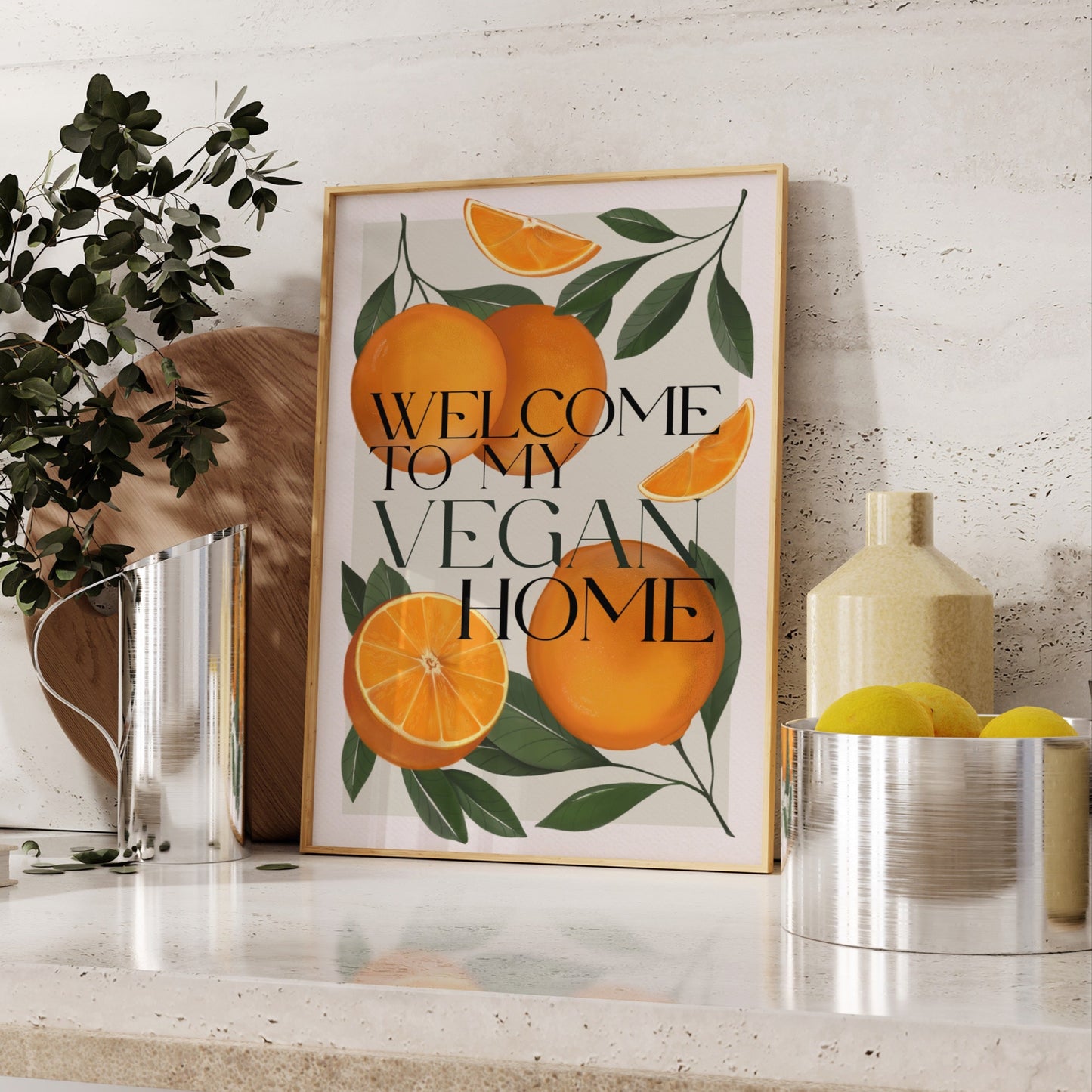 Vegan print "Welcome to my vegan home"