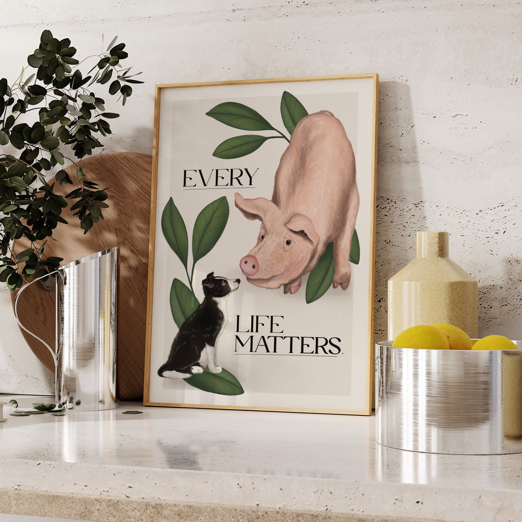 Stampa Vegan "Every life matters."