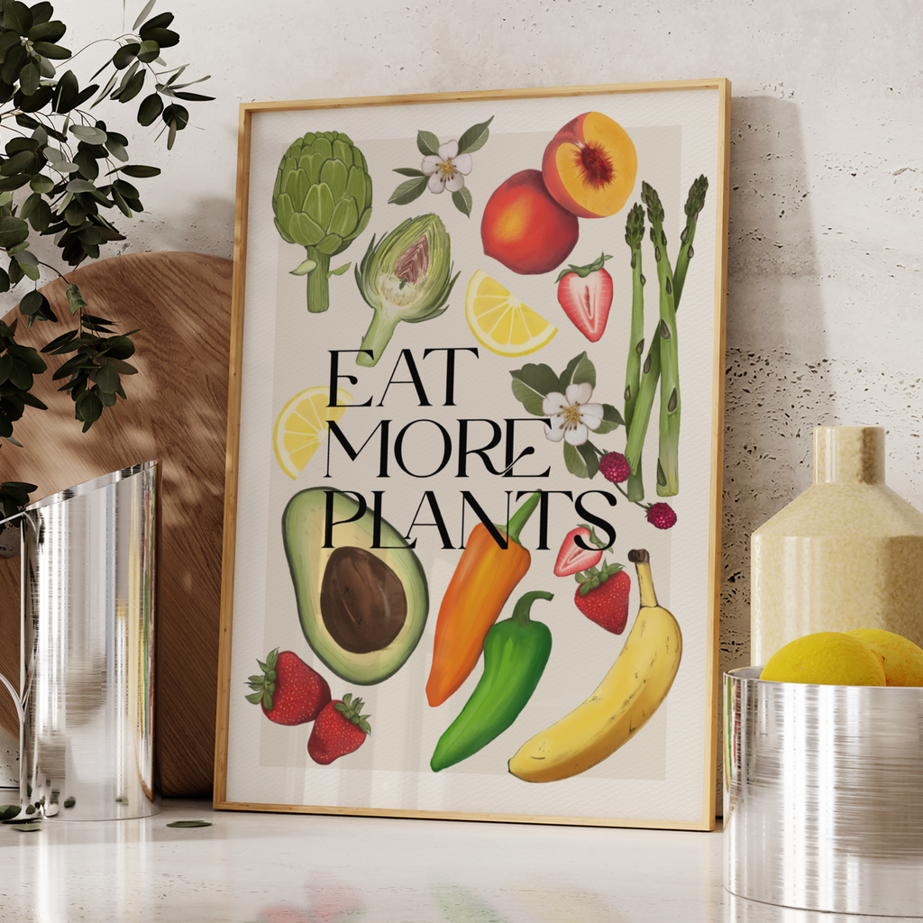 Stampa Vegan "Eat more plants" Estate