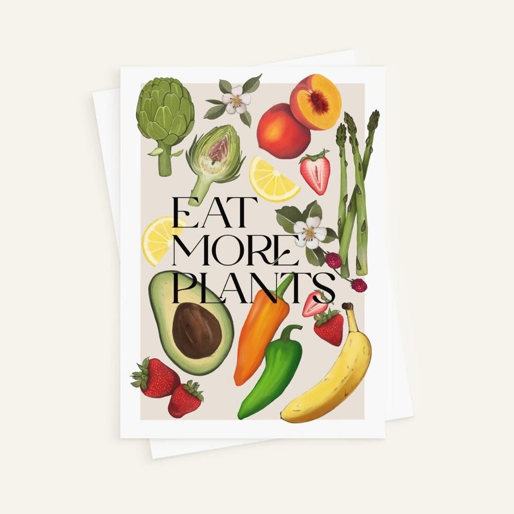 Adesivo "Eat more plants", 7,5x10,5 cm