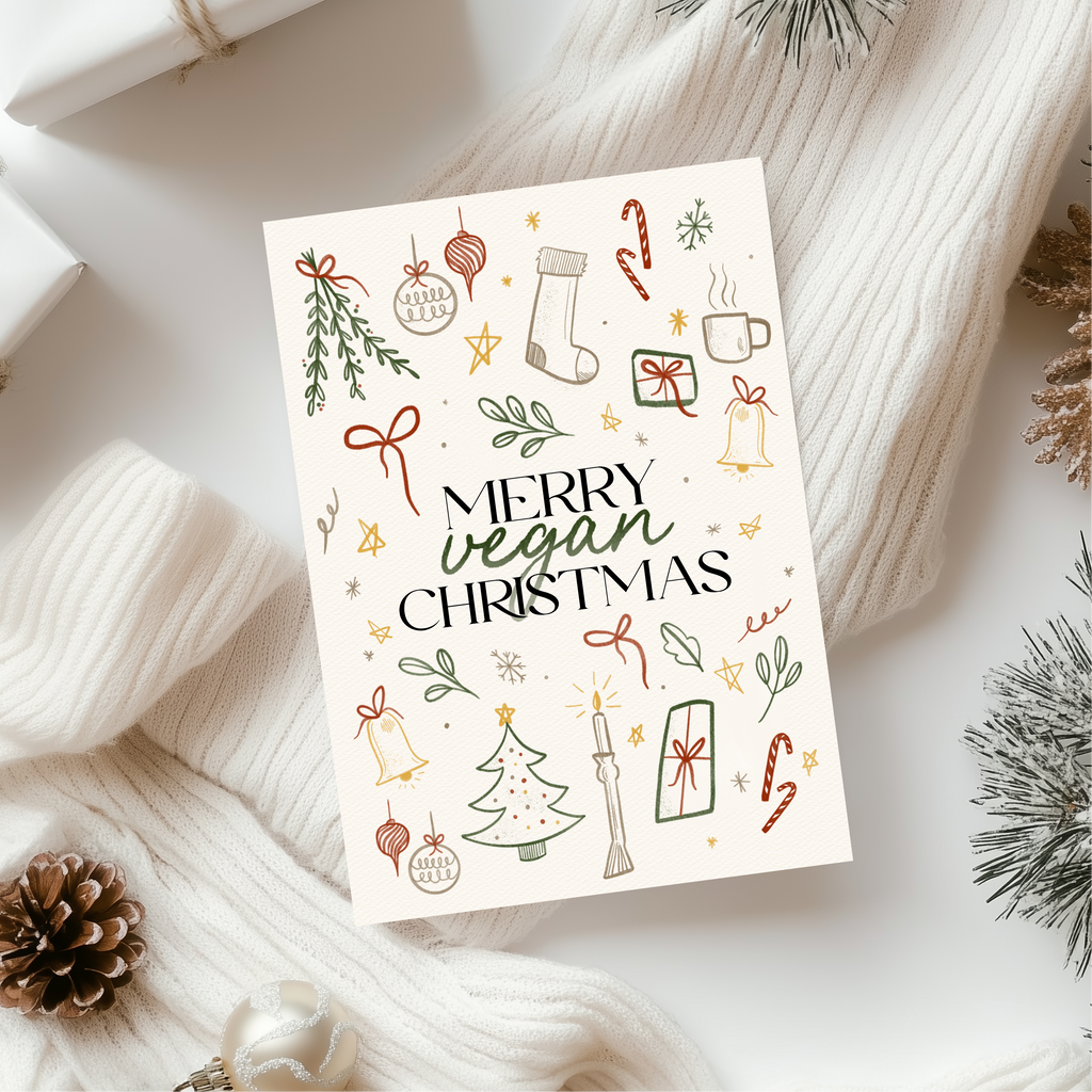 Vegan print "Be kind to all animals"