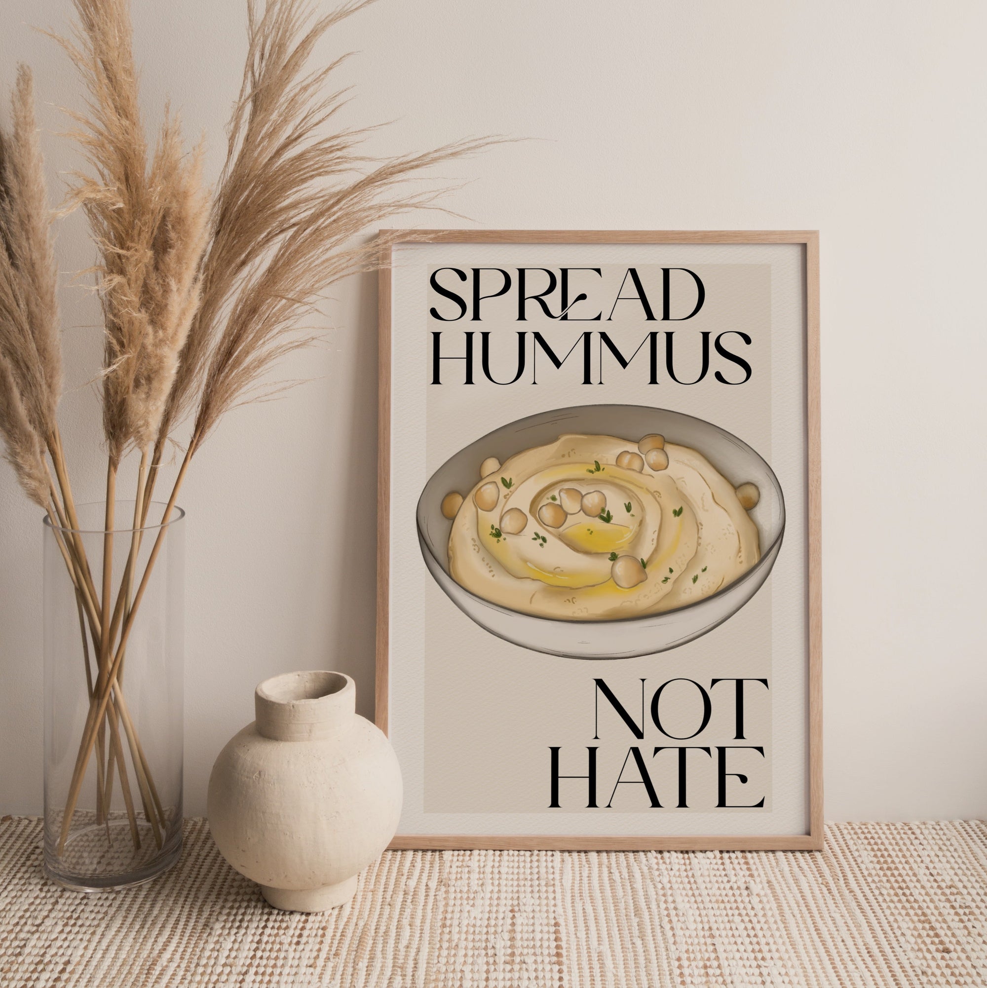 Stampa Vegan "Spread hummus not hate"