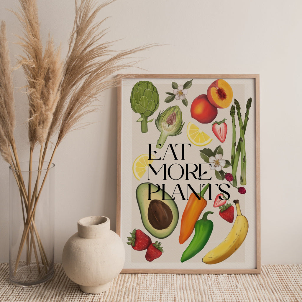 Stampa Vegan "Eat more plants" Estate