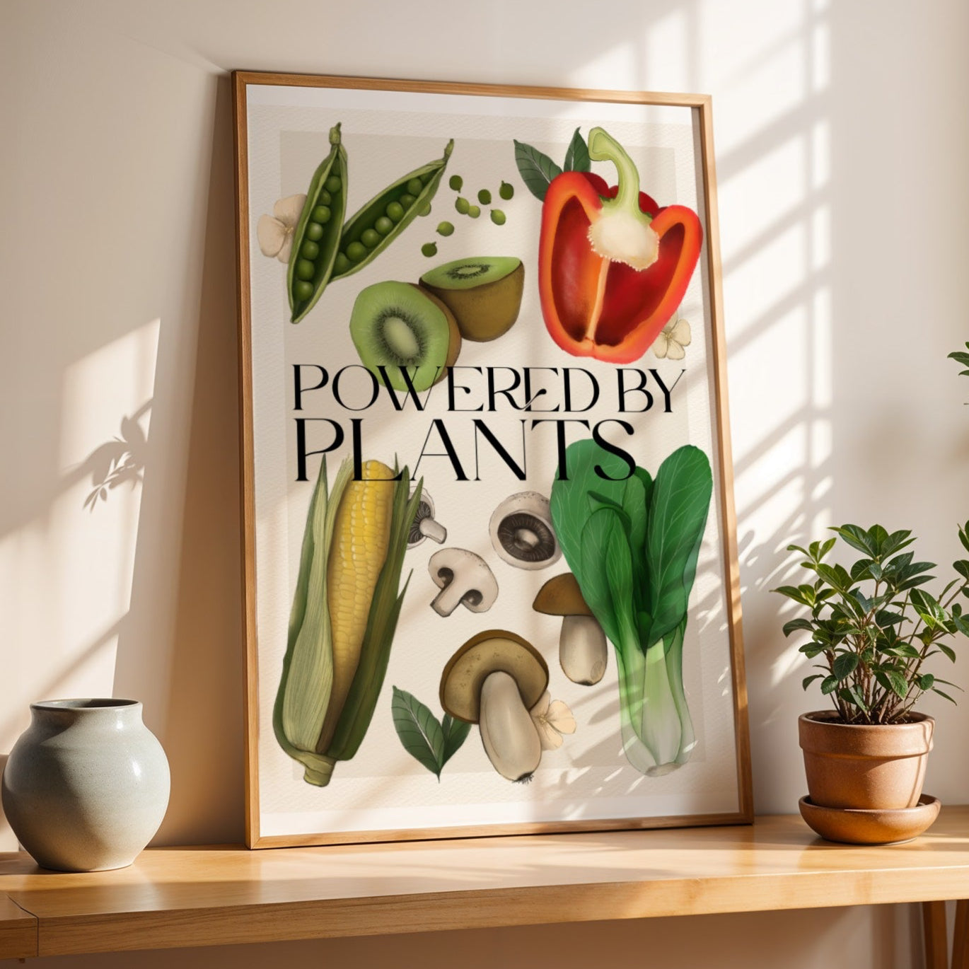 Stampa Vegan "Powered by plants"