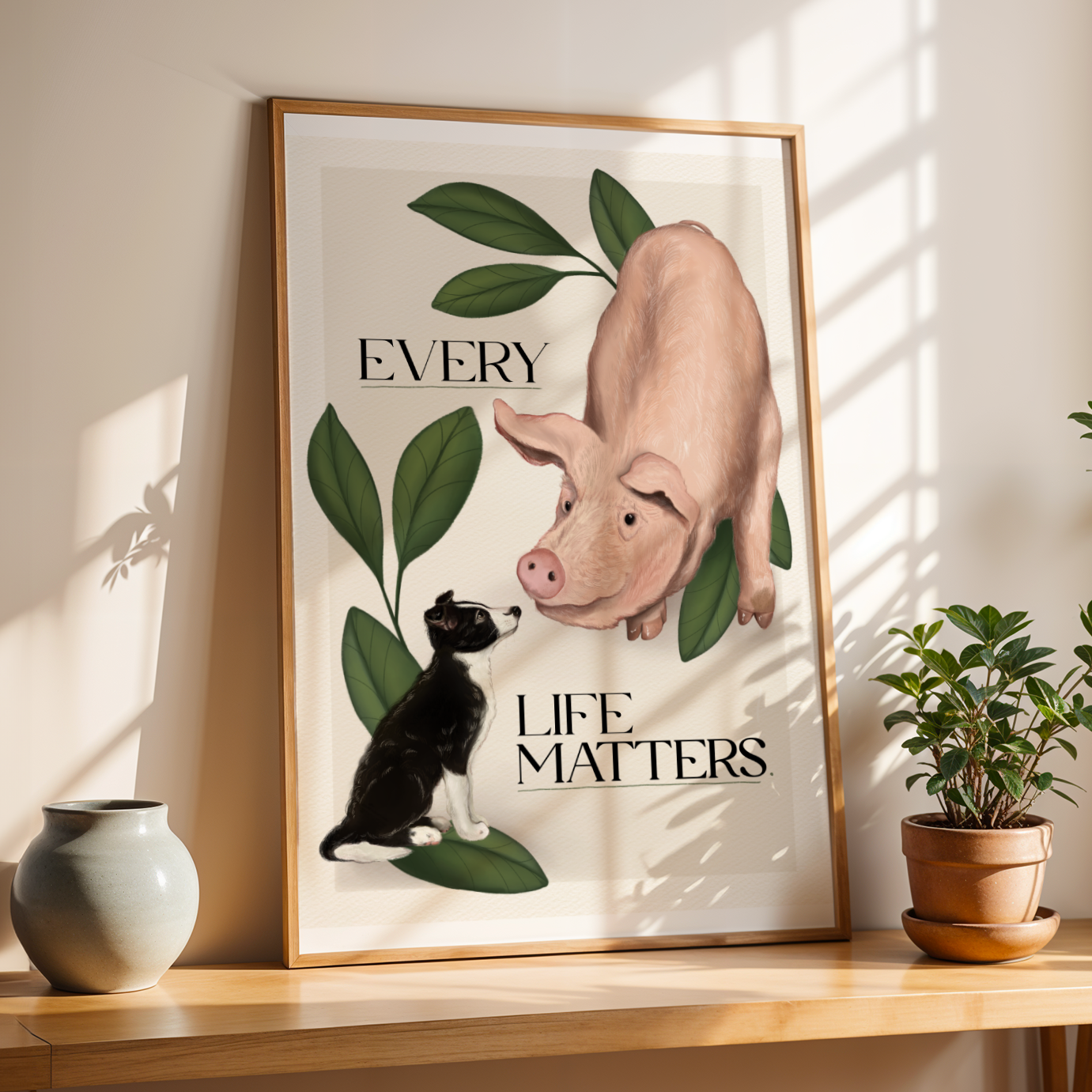 Stampa Vegan "Every life matters."