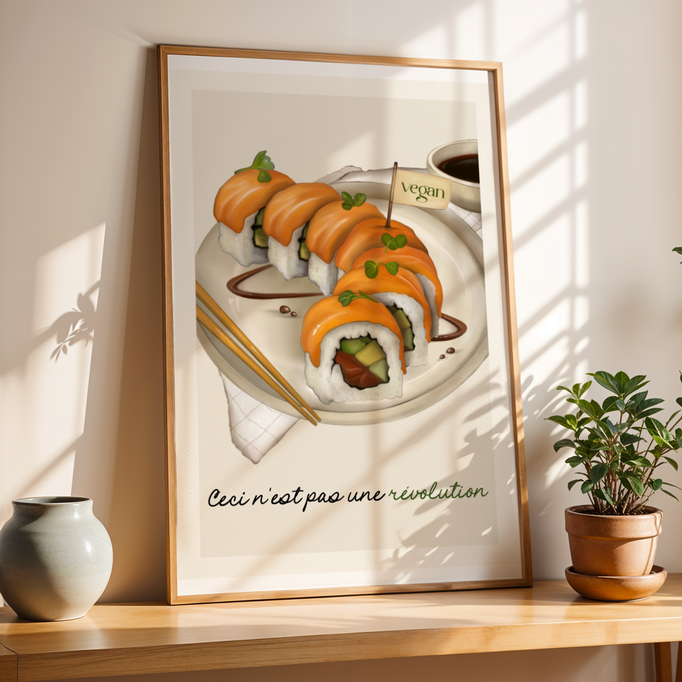 Stampa Vegan "Ceci n'est pas une révolution" Sushi