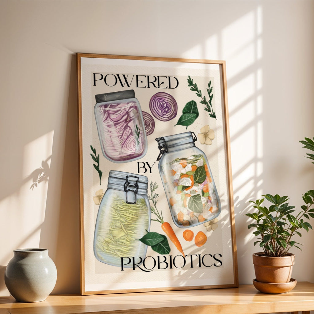 Stampa Vegan "Powered by probiotics"