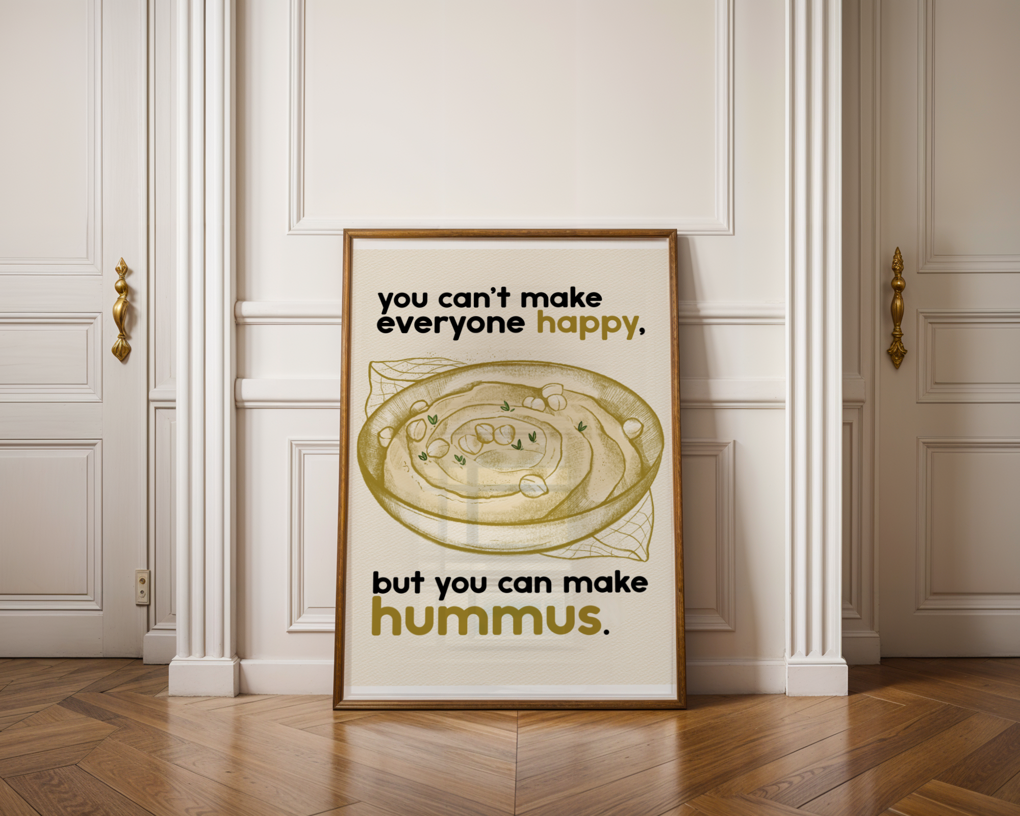 Stampa Nourish "You can't make everyone happy, but you can make hummus"
