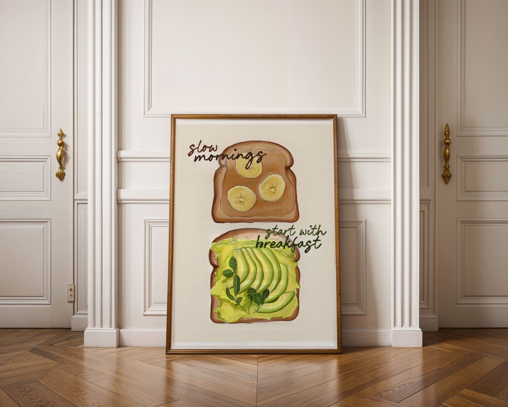 Stampa Nourish "Slow mornings start with breakfast"