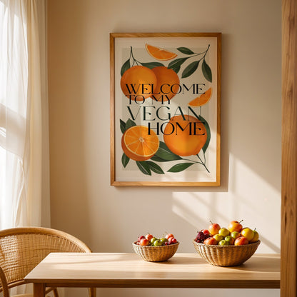 Vegan print "Welcome to my vegan home"