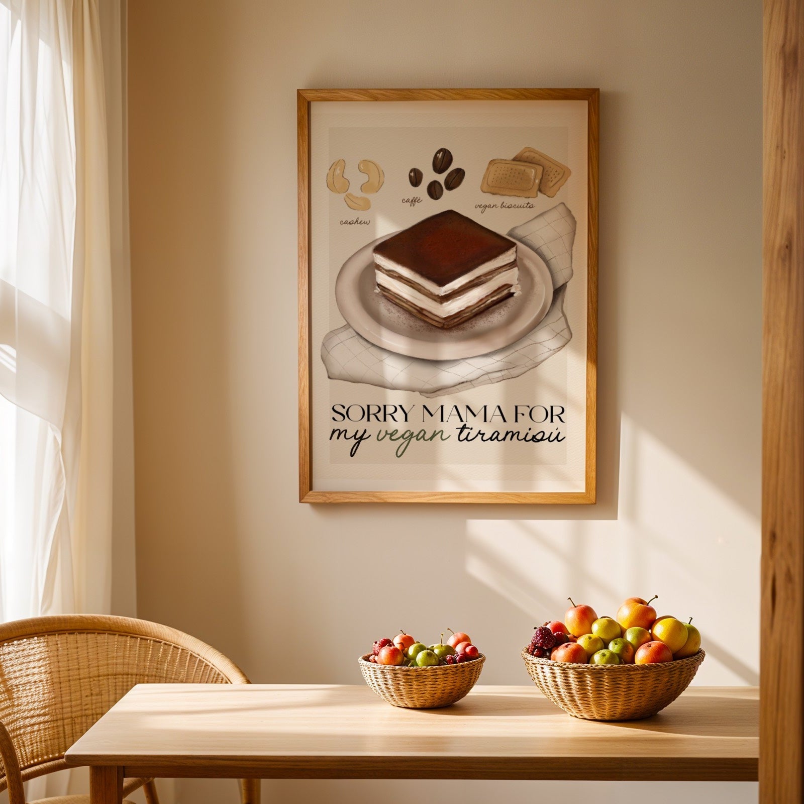 Stampa Vegan "Sorry mama for my vegan tiramisù"