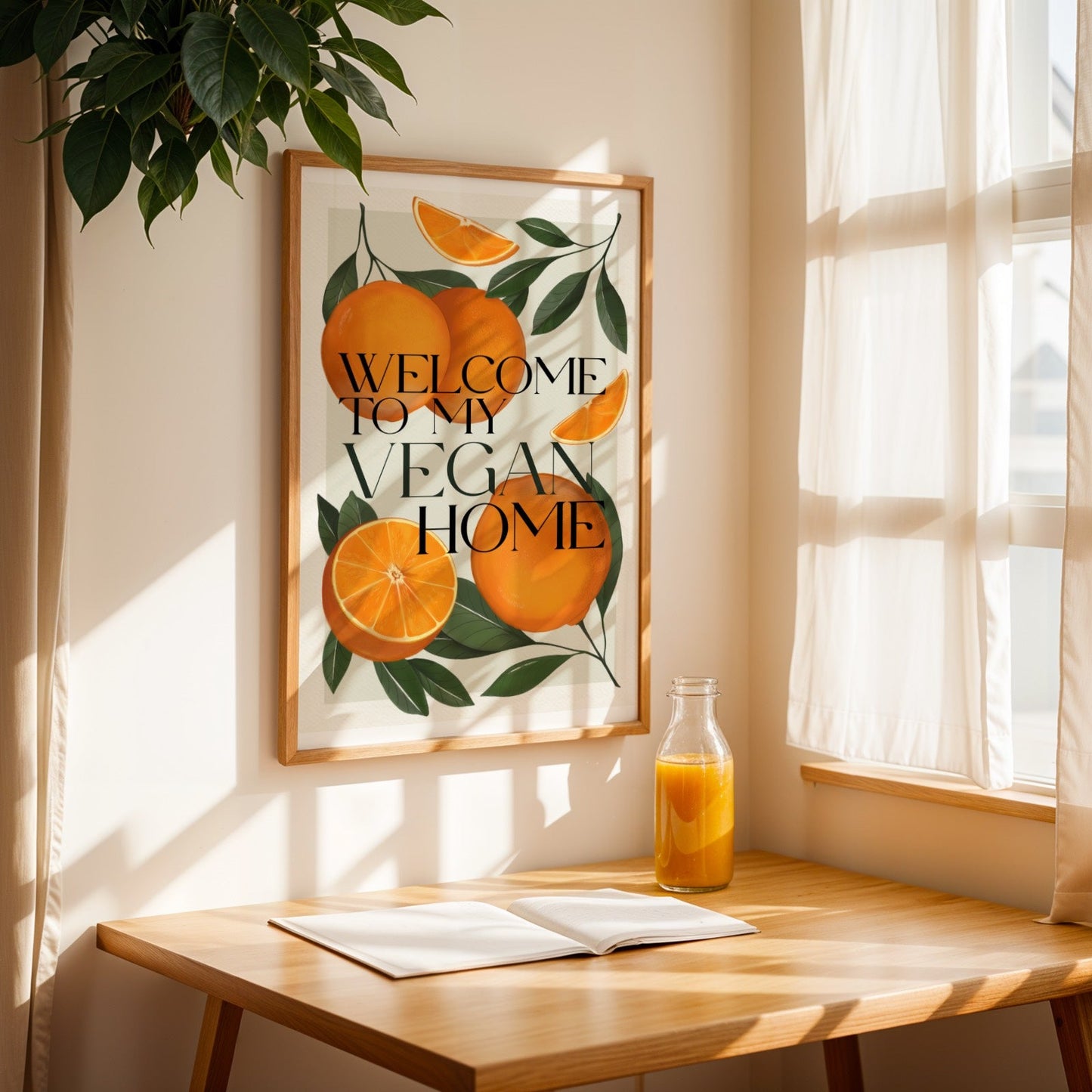 Vegan print "Welcome to my vegan home"