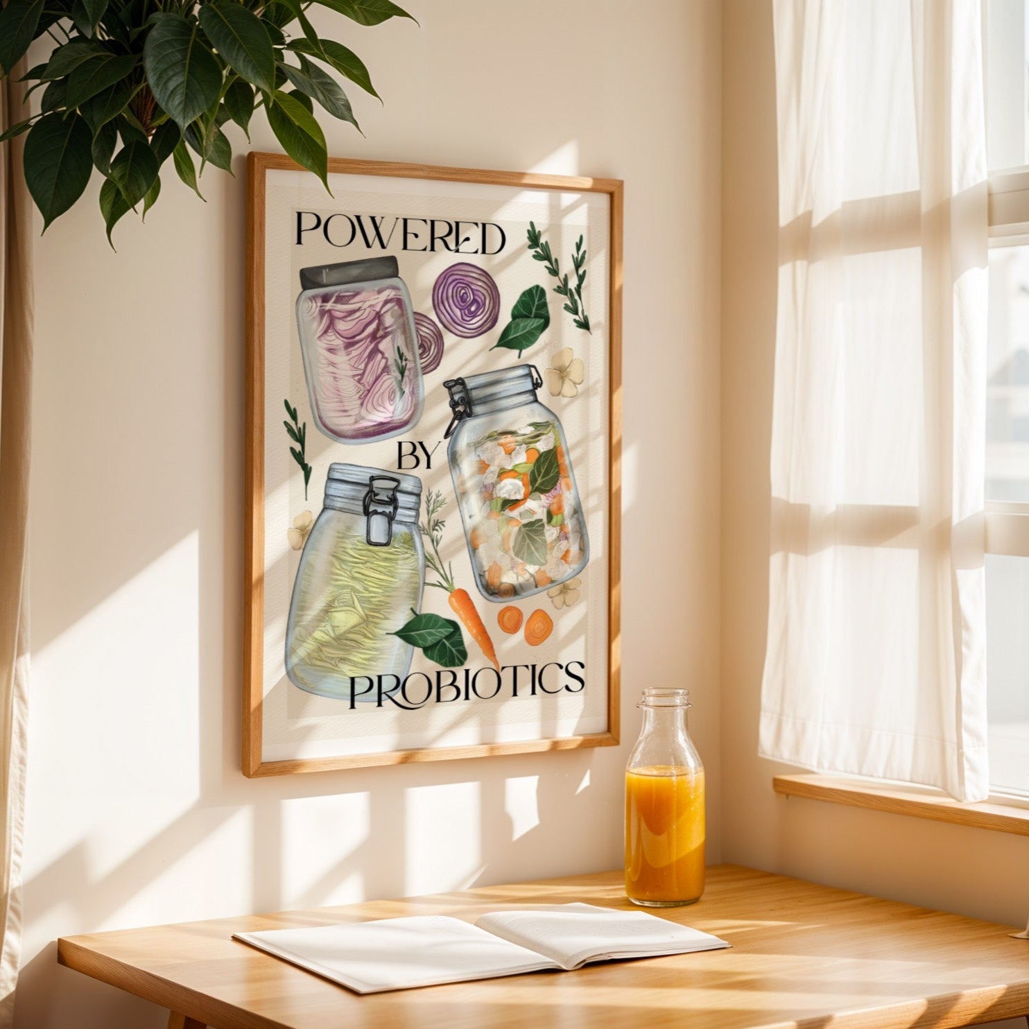 Stampa Vegan "Powered by probiotics"