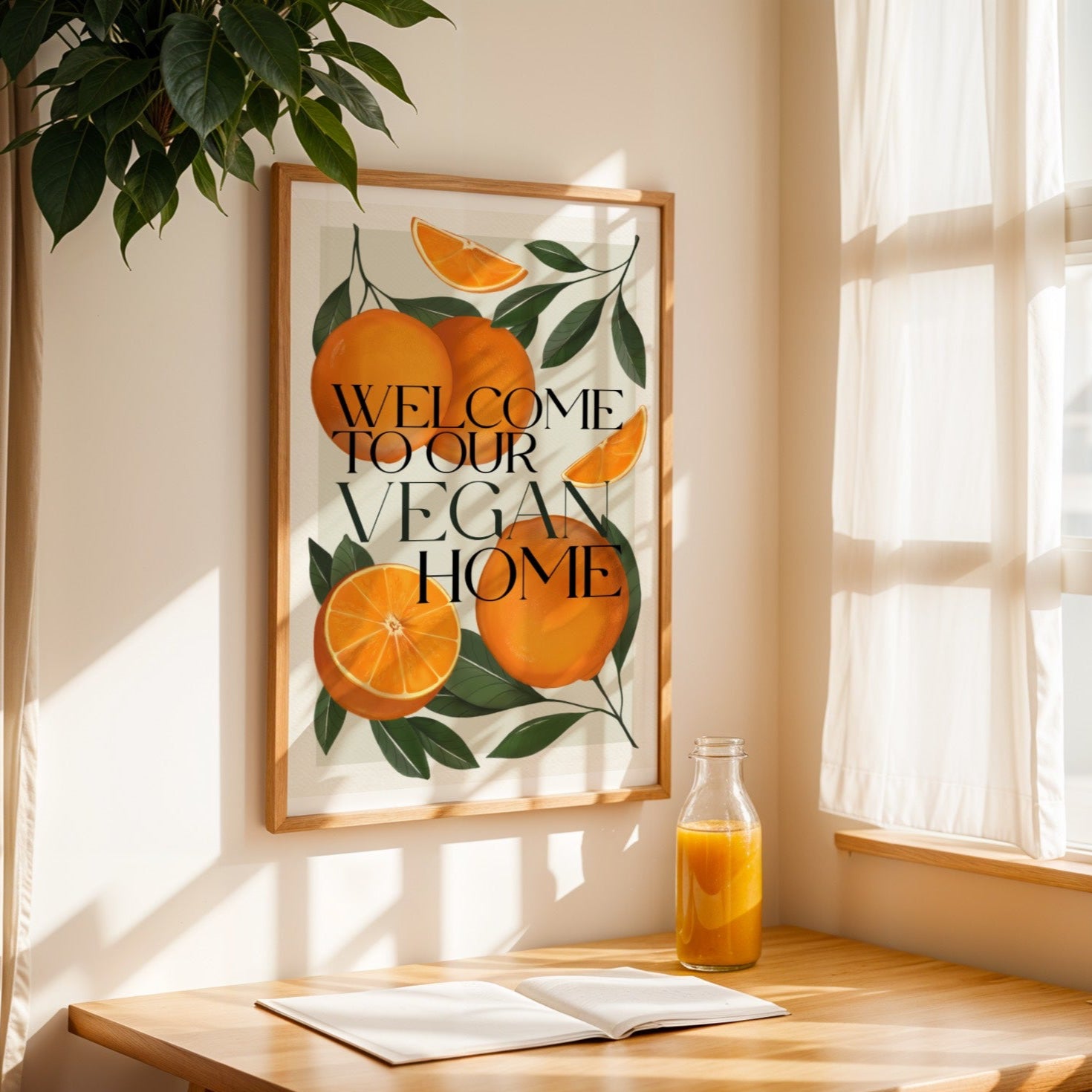 Stampa Vegan "Welcome to our vegan home" Arance