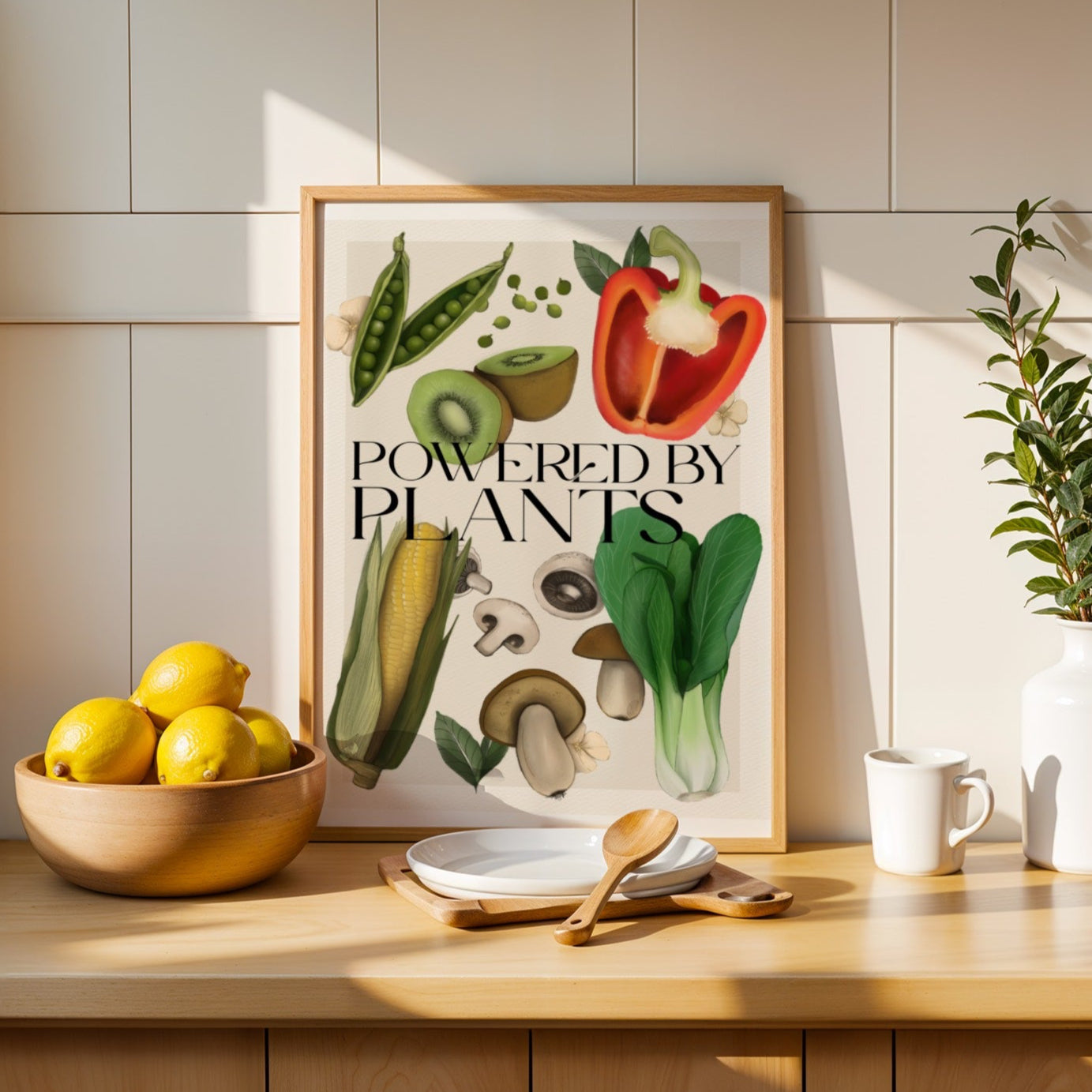 Stampa Vegan "Powered by plants"