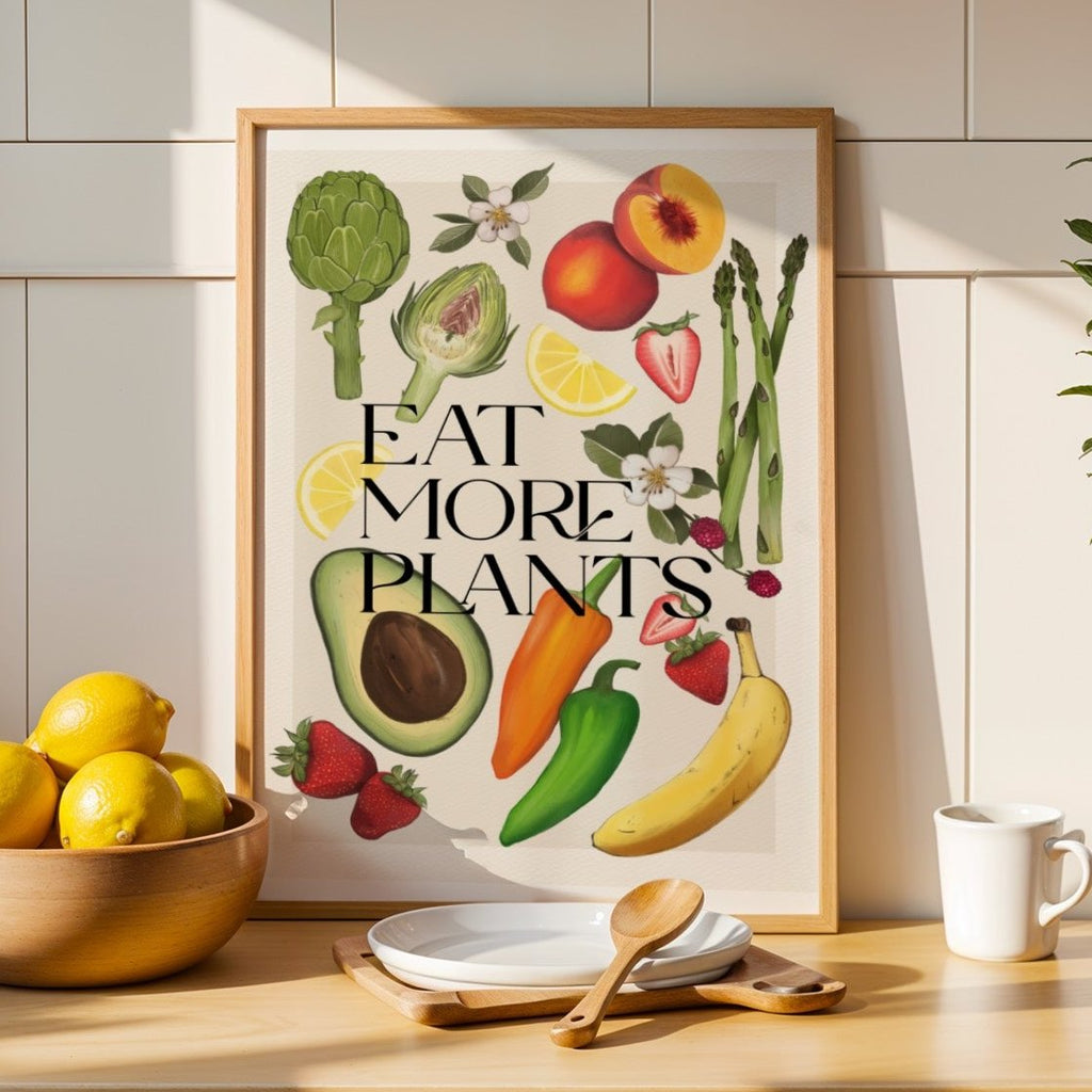 Stampa Vegan "Eat more plants" Estate