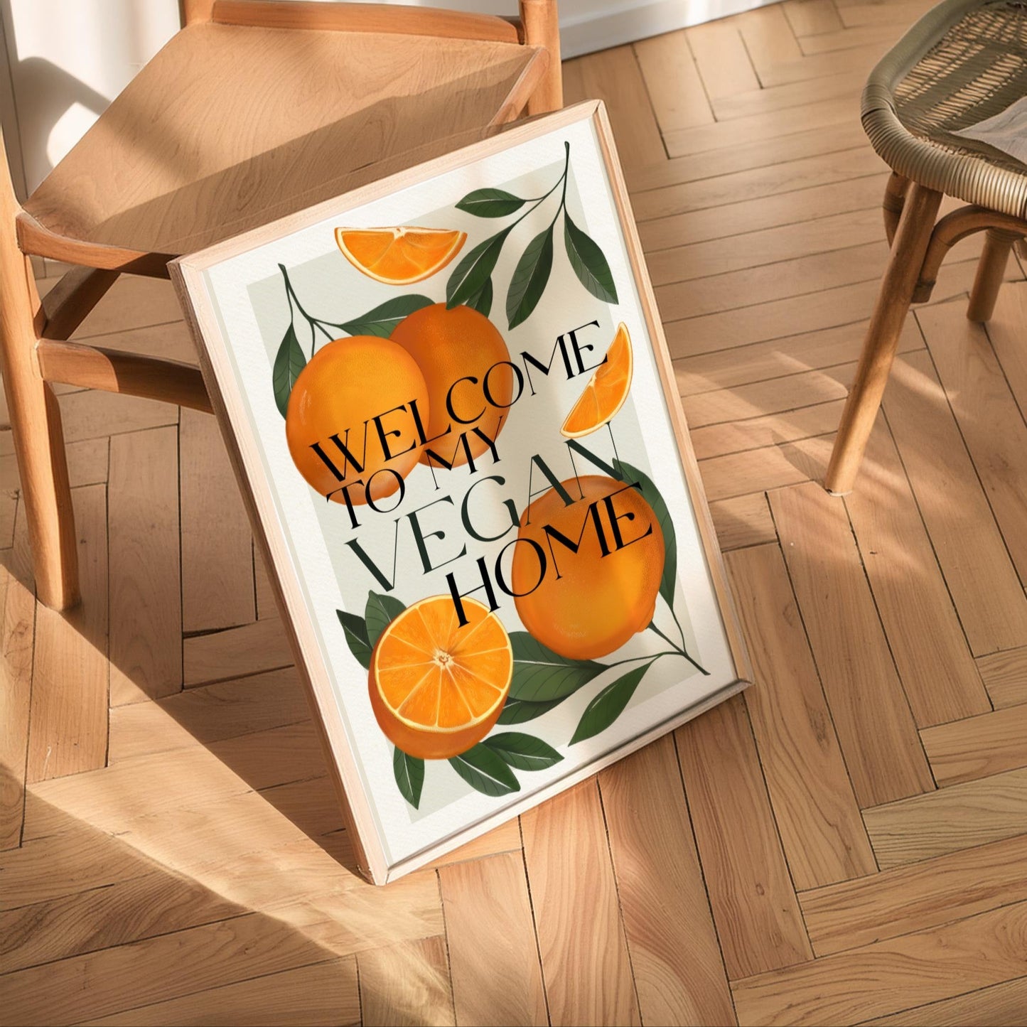 Vegan print "Welcome to my vegan home"