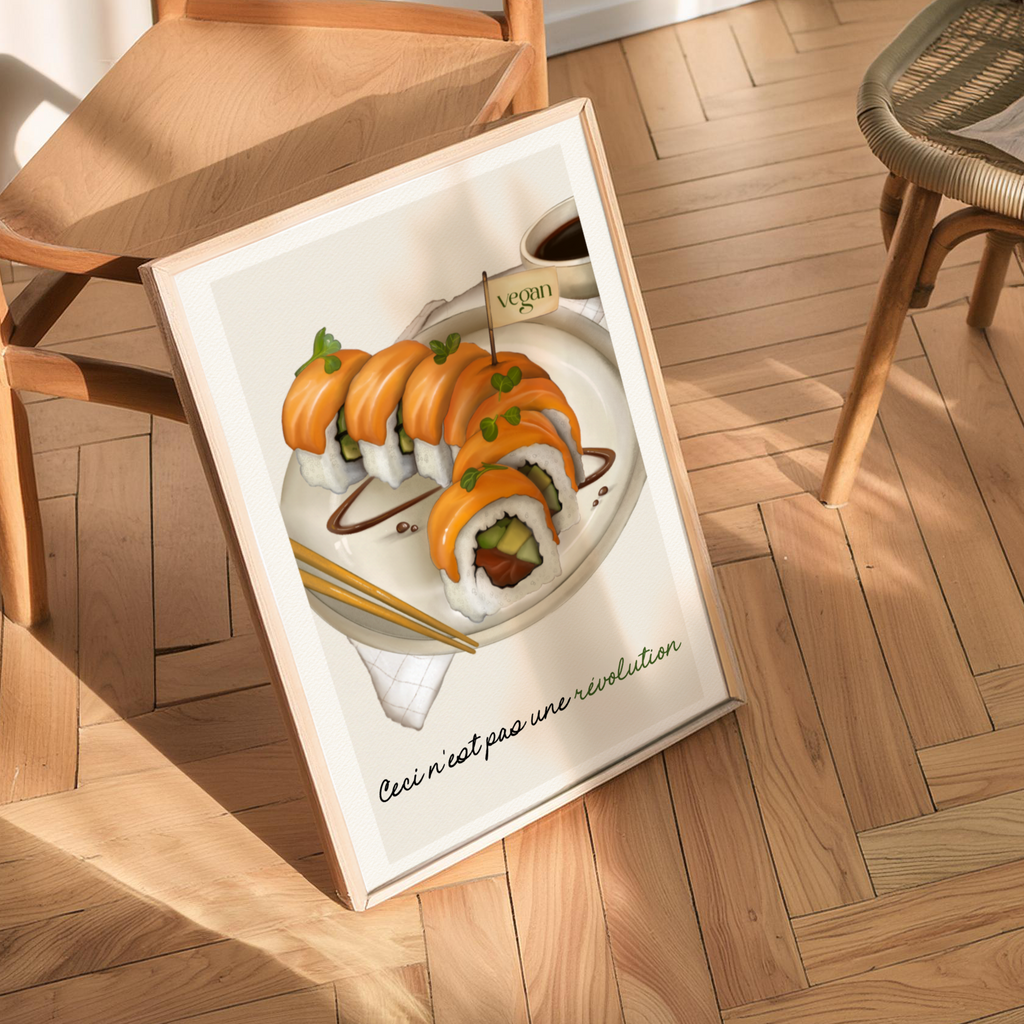 Stampa Vegan "Ceci n'est pas une révolution" Sushi