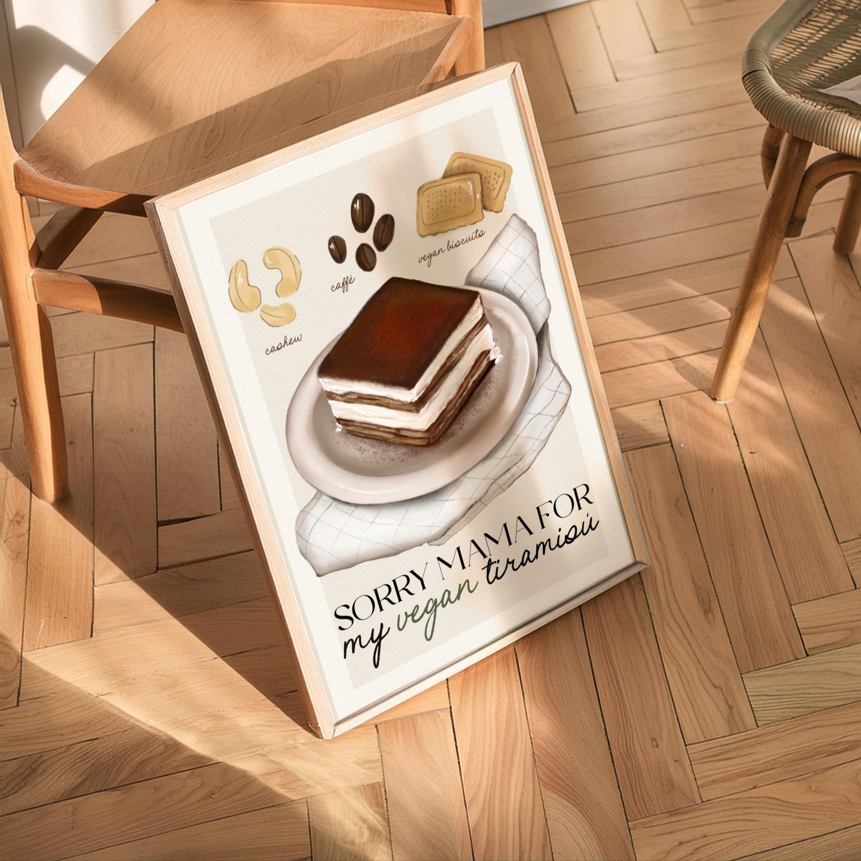 Stampa Vegan "Sorry mama for my vegan tiramisù"