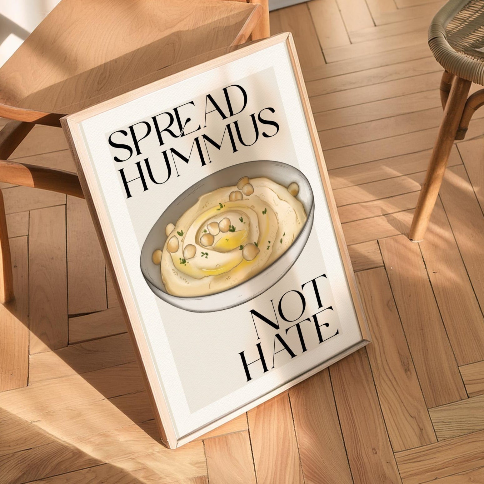 Stampa Vegan "Spread hummus not hate"