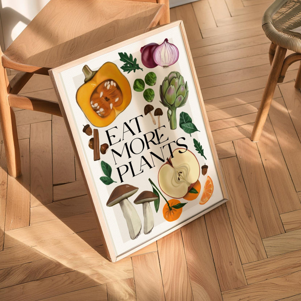 Stampa Vegan "Eat more plants" Autunno
