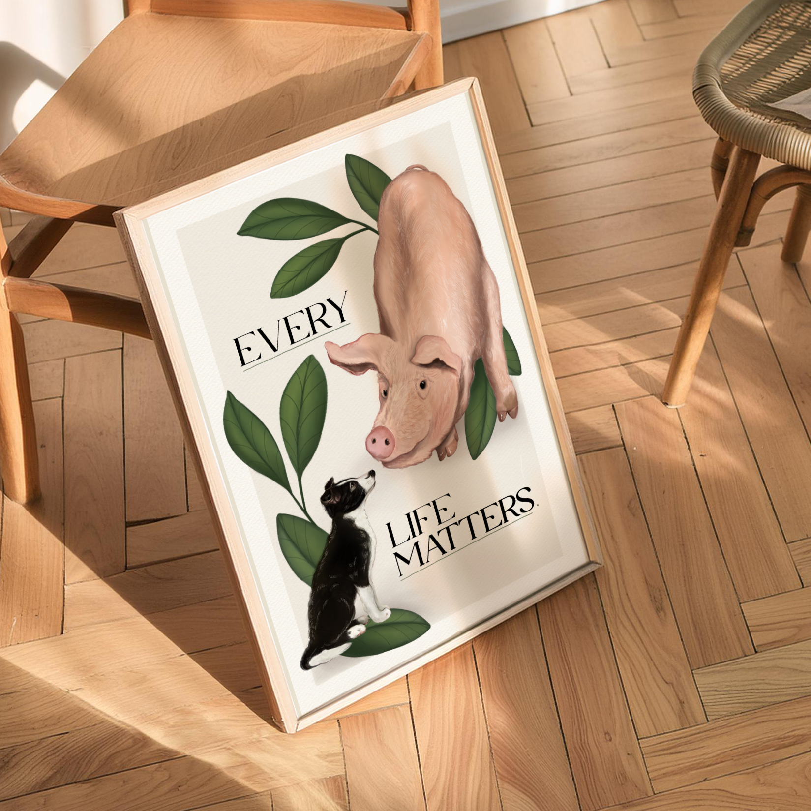 Stampa Vegan "Every life matters."