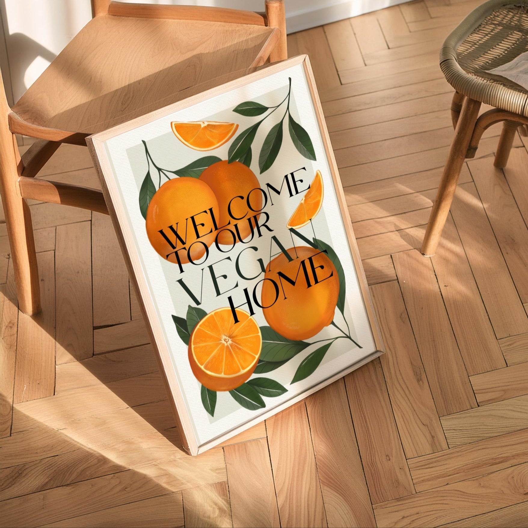 Stampa Vegan "Welcome to our vegan home" Arance