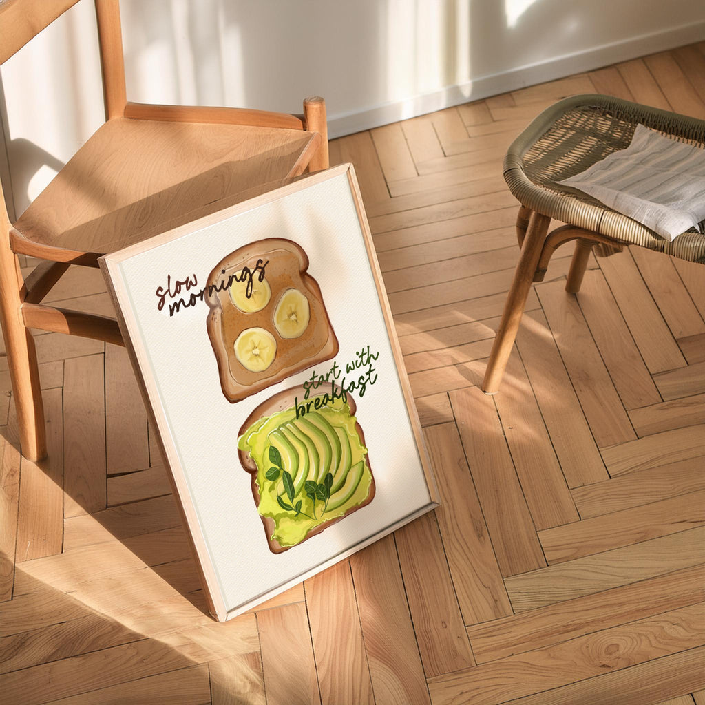 Stampa Nourish "Slow mornings start with breakfast"