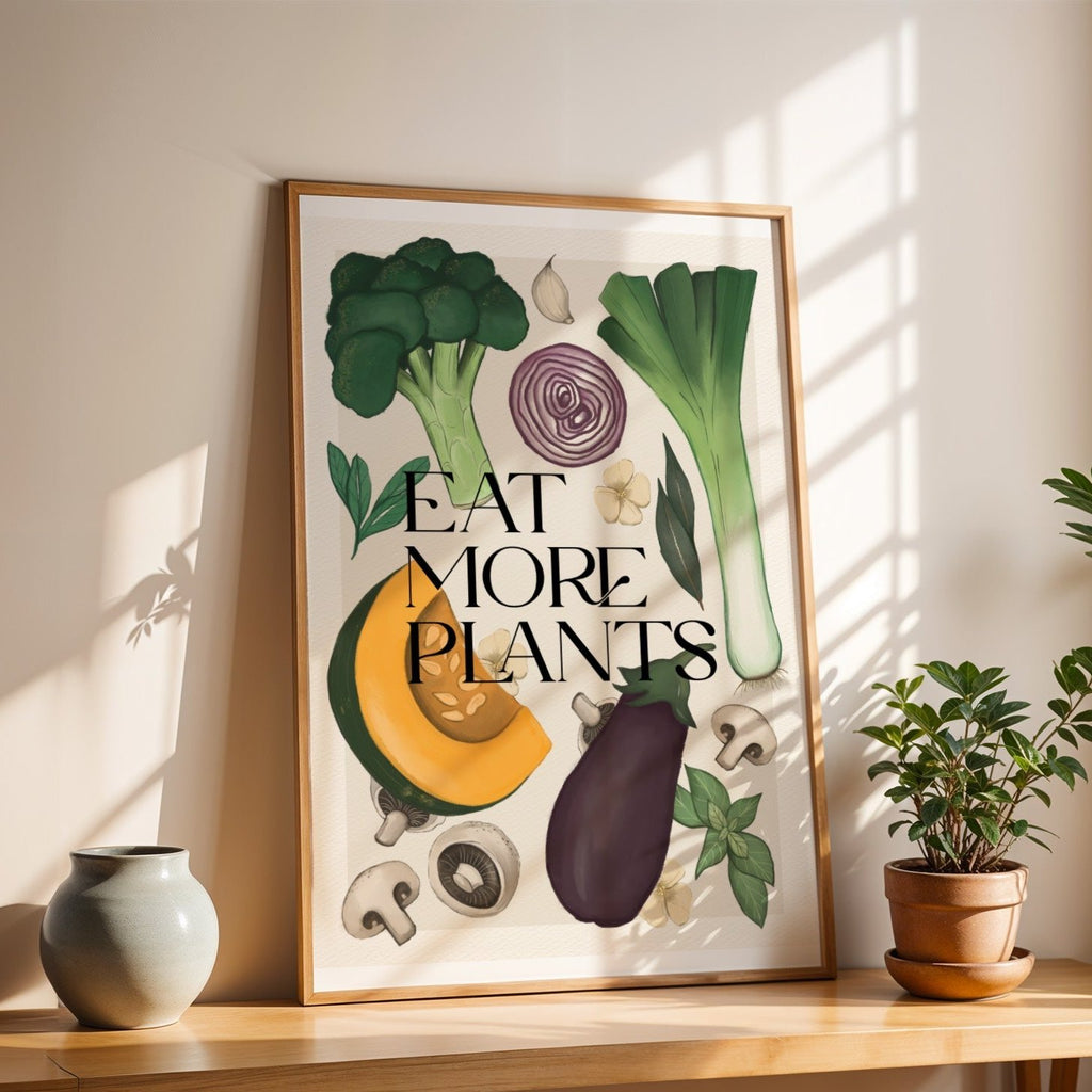 Stampa Vegan "Eat more plants" Inverno