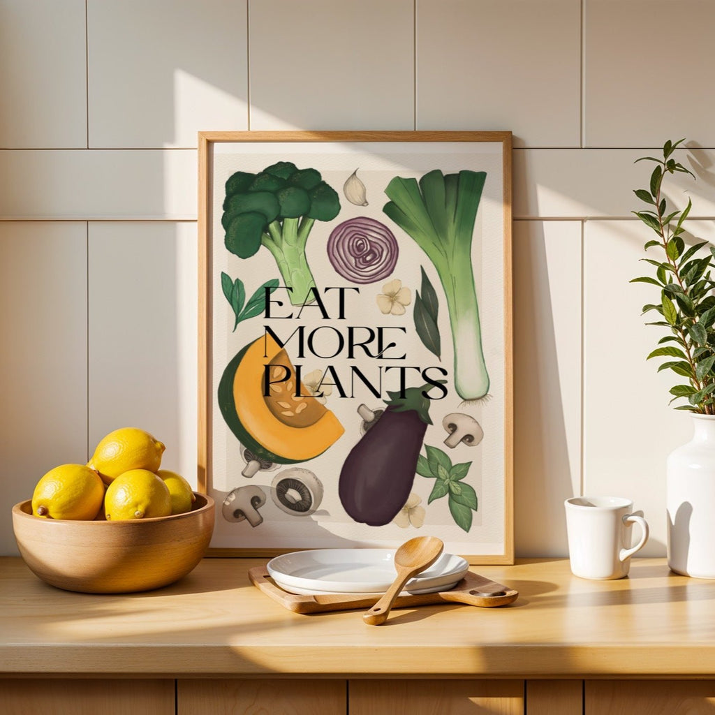 Stampa Vegan "Eat more plants" Inverno