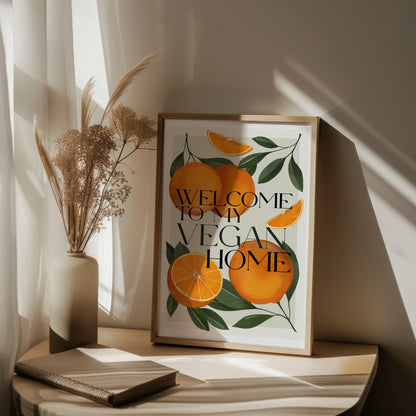 Vegan print "Welcome to my vegan home"