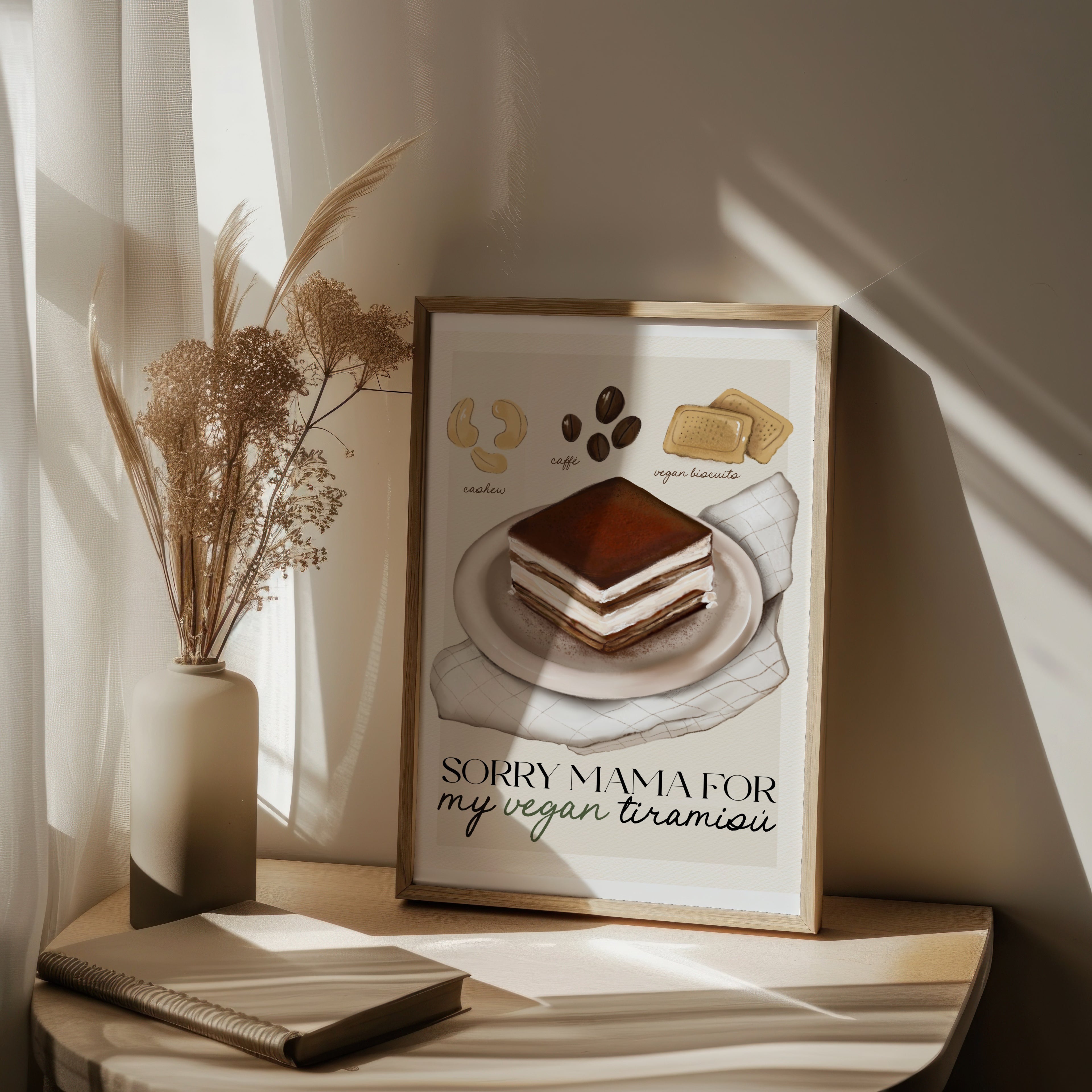 Stampa Vegan "Sorry mama for my vegan tiramisù"