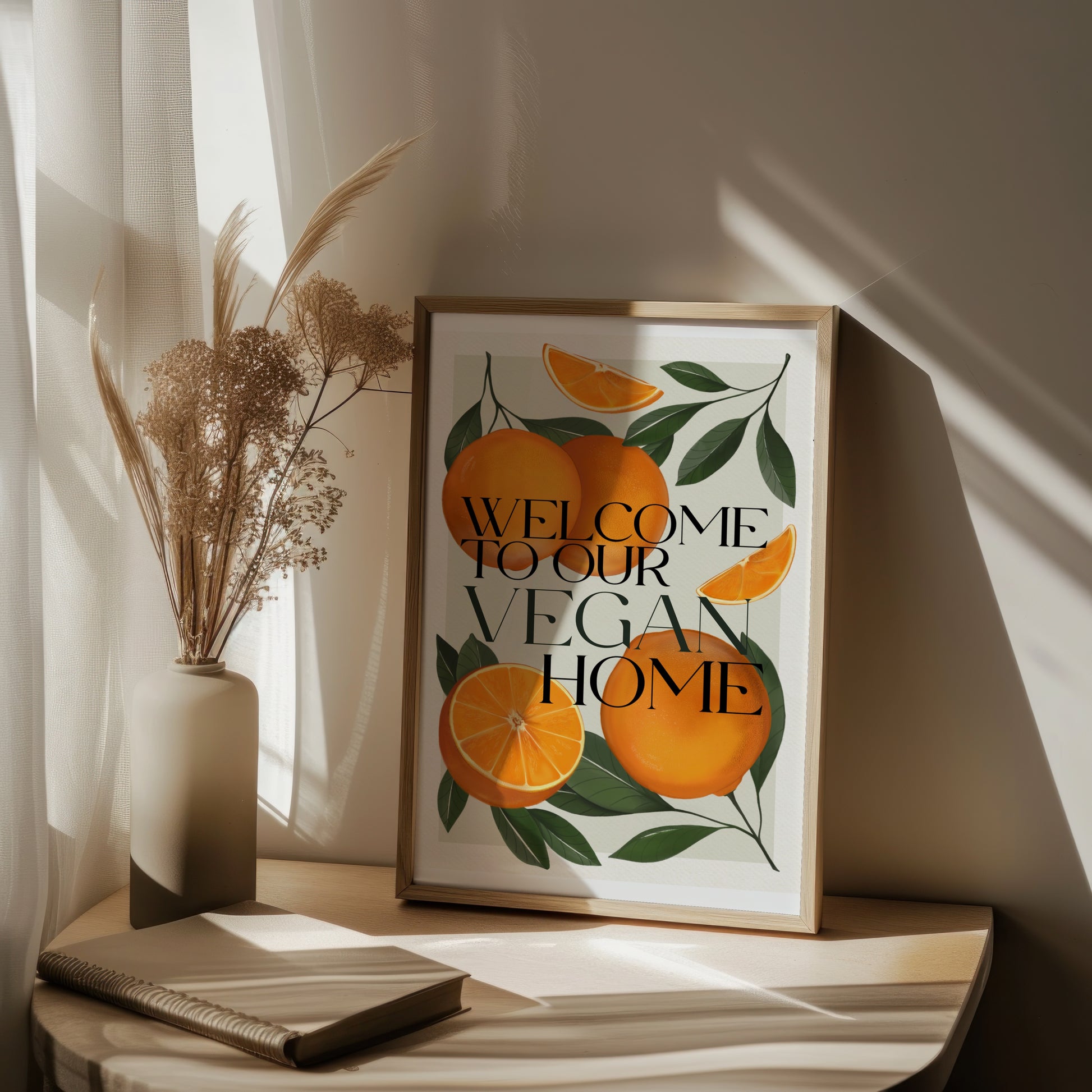 Stampa Vegan "Welcome to our vegan home" Arance