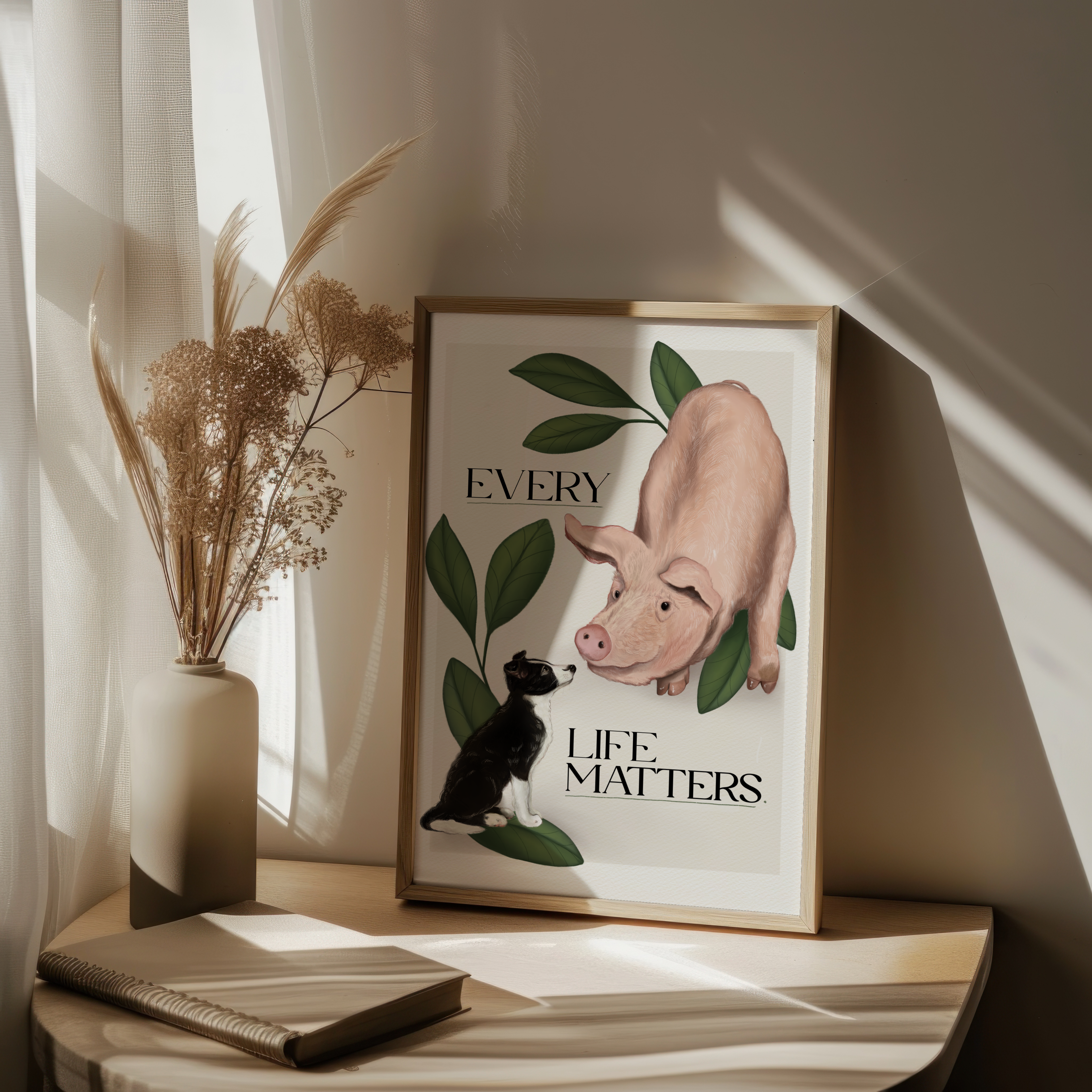 Stampa Vegan "Every life matters."