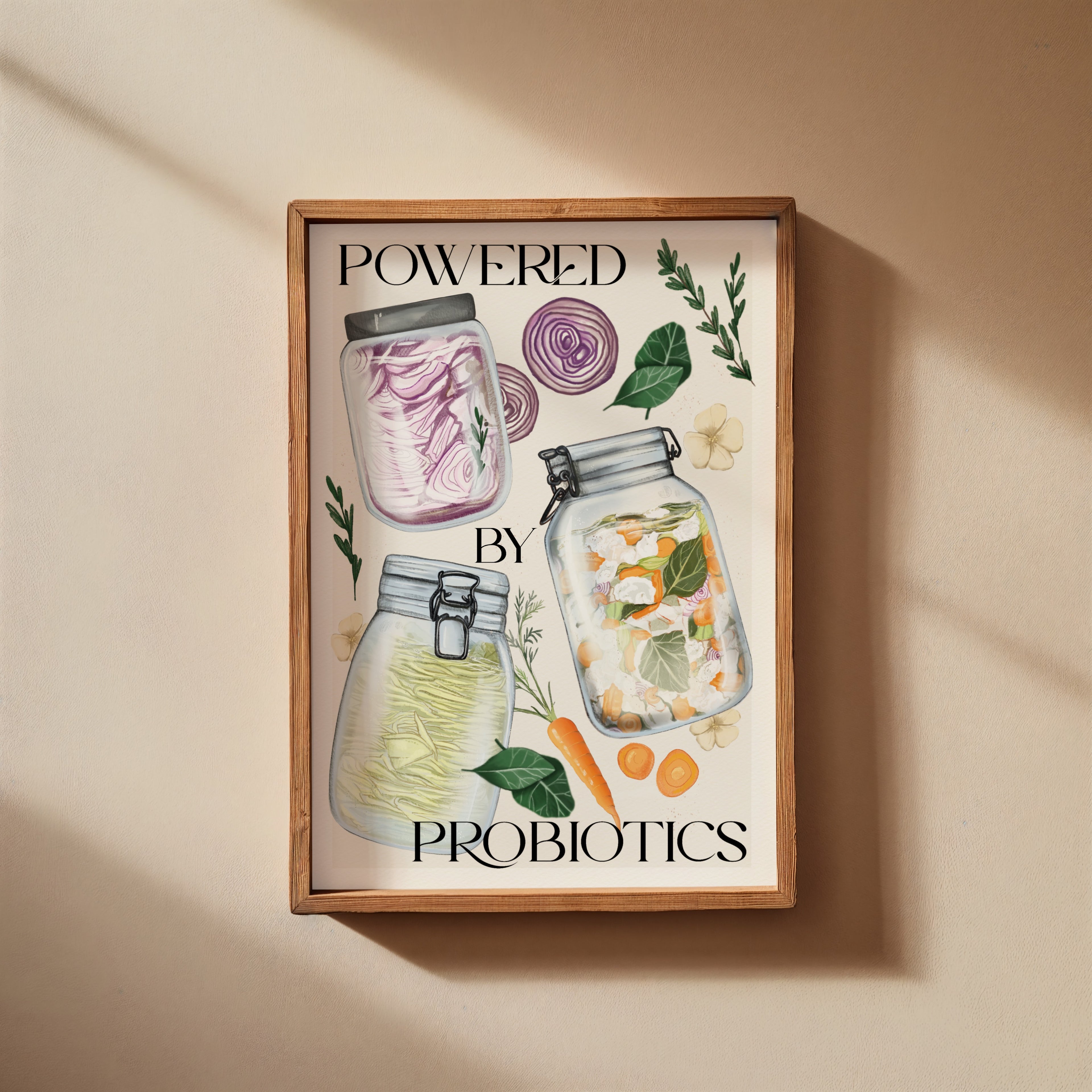 Stampa Vegan "Powered by probiotics"